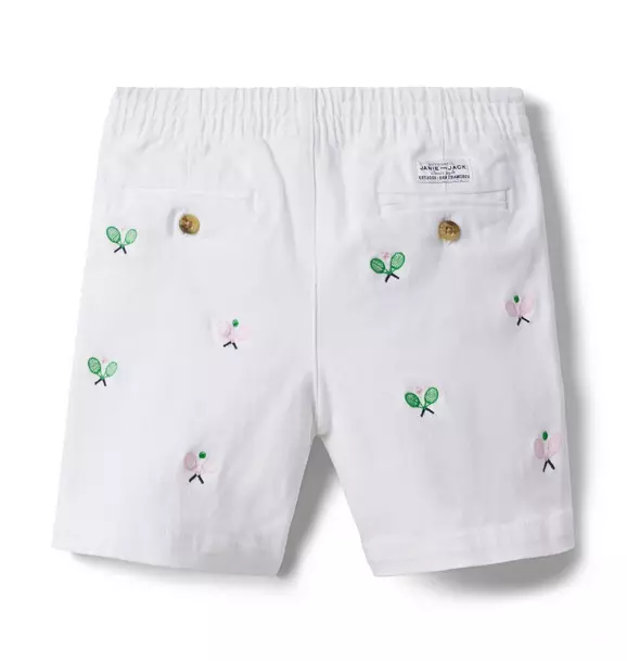 Embroidered Twill Pull-On Short image number 1