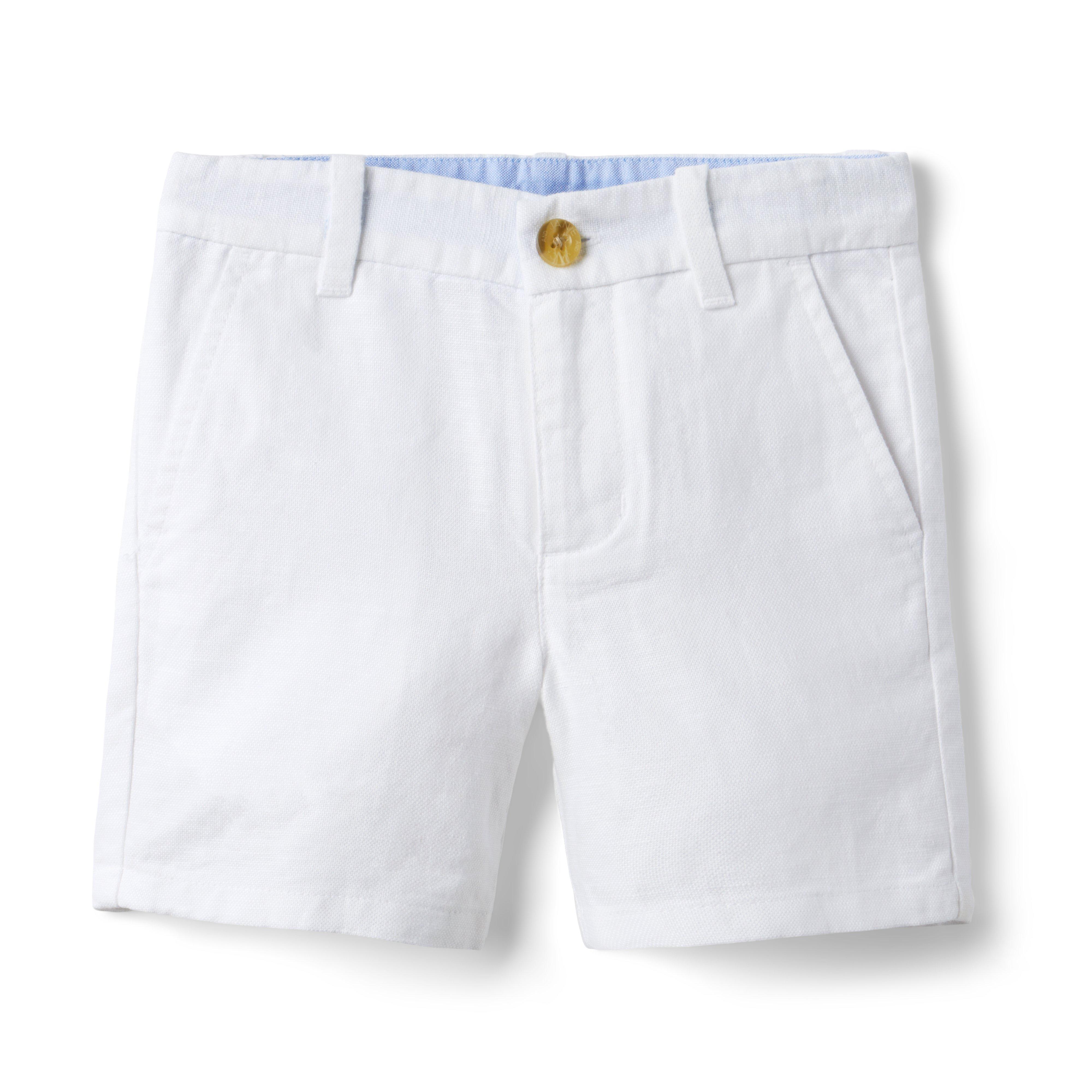 KINGDOM OF WHITE Stroll Half Length Shorts for Men, 97% Cotton, 3%  Elastane, Casual Wear Pants for Men, White Color