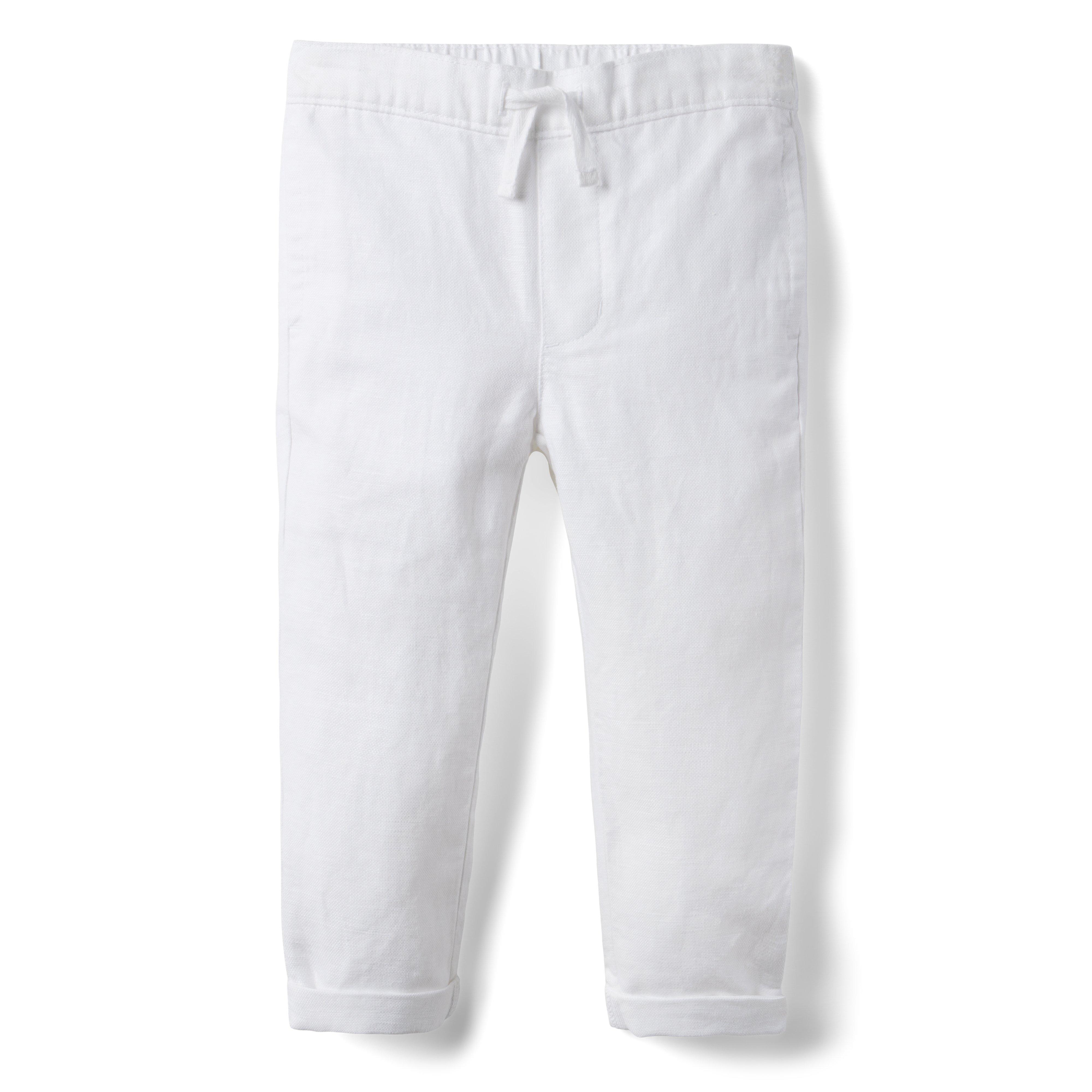 Cotton Pull on Pants - White