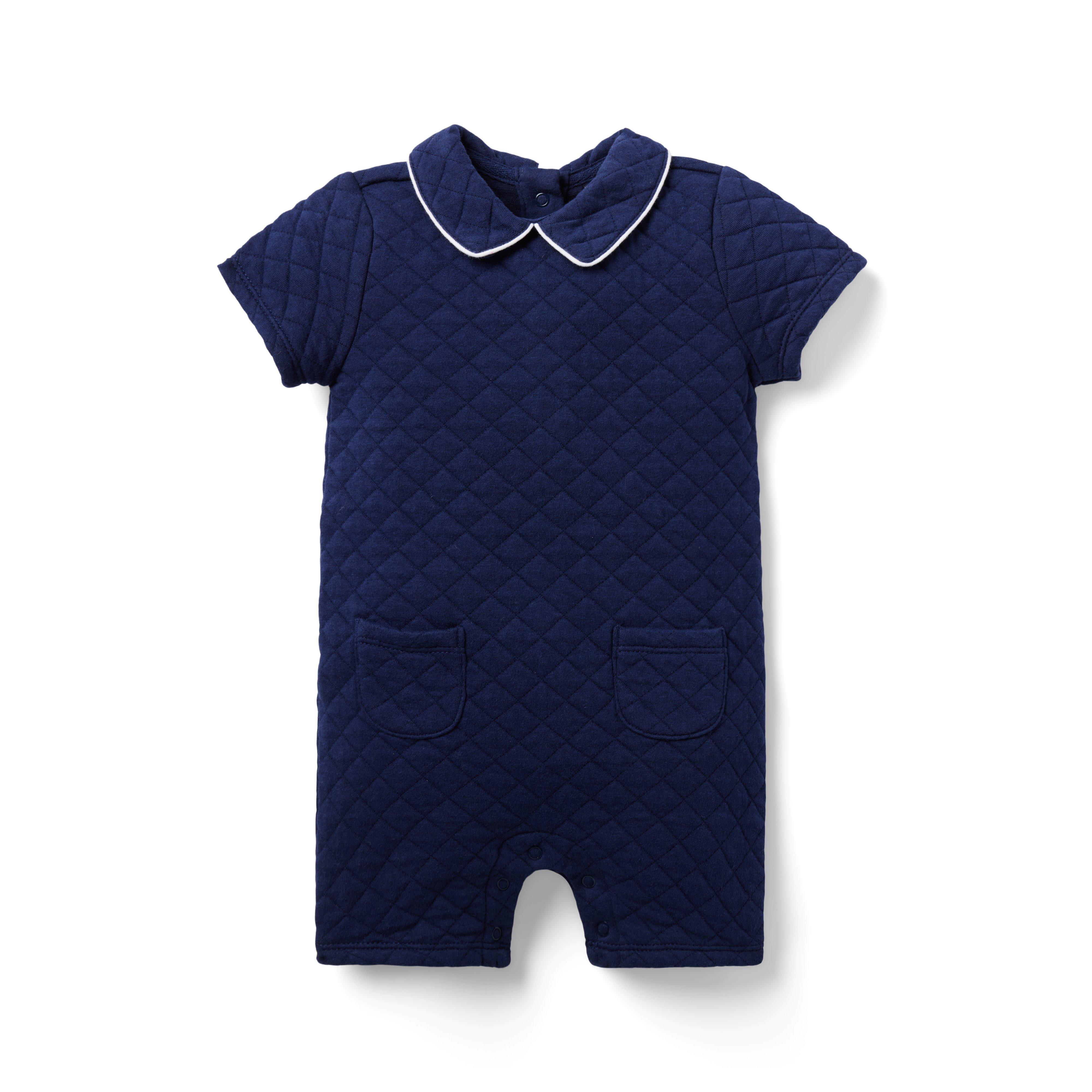 Baby Quilted Collar Romper image number 0