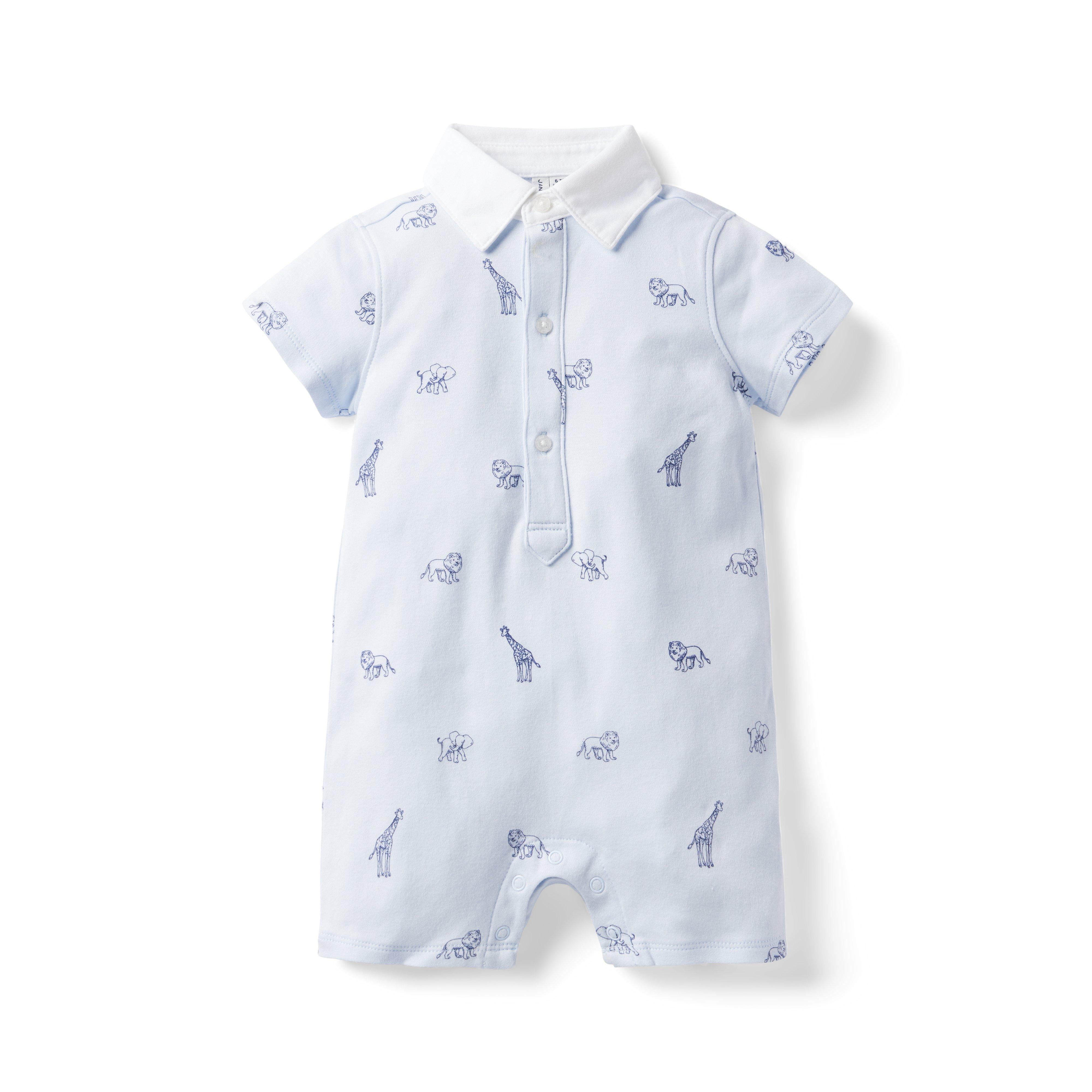 Baby Safari Collared Romper image number 0