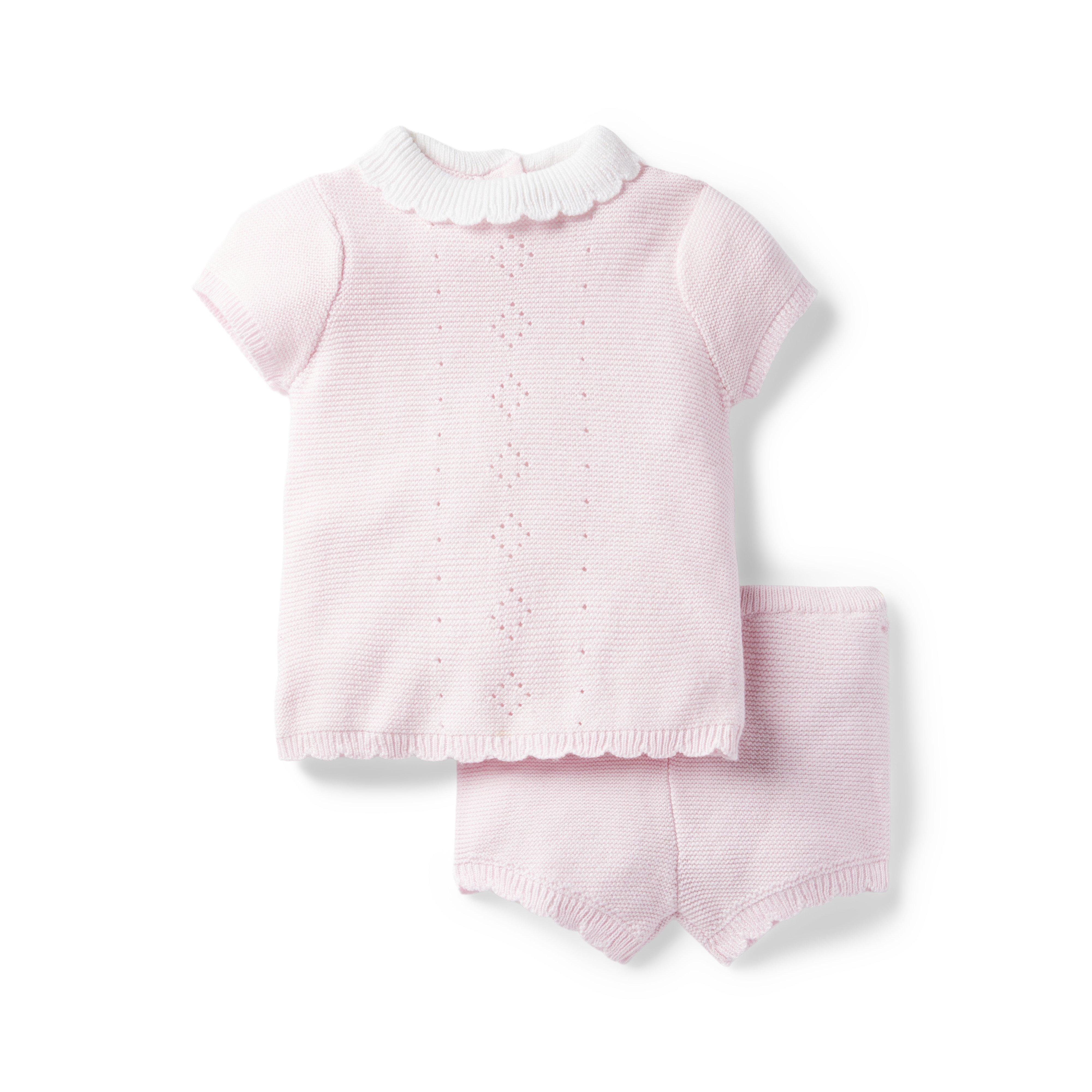 Baby Scalloped Trim Matching Set