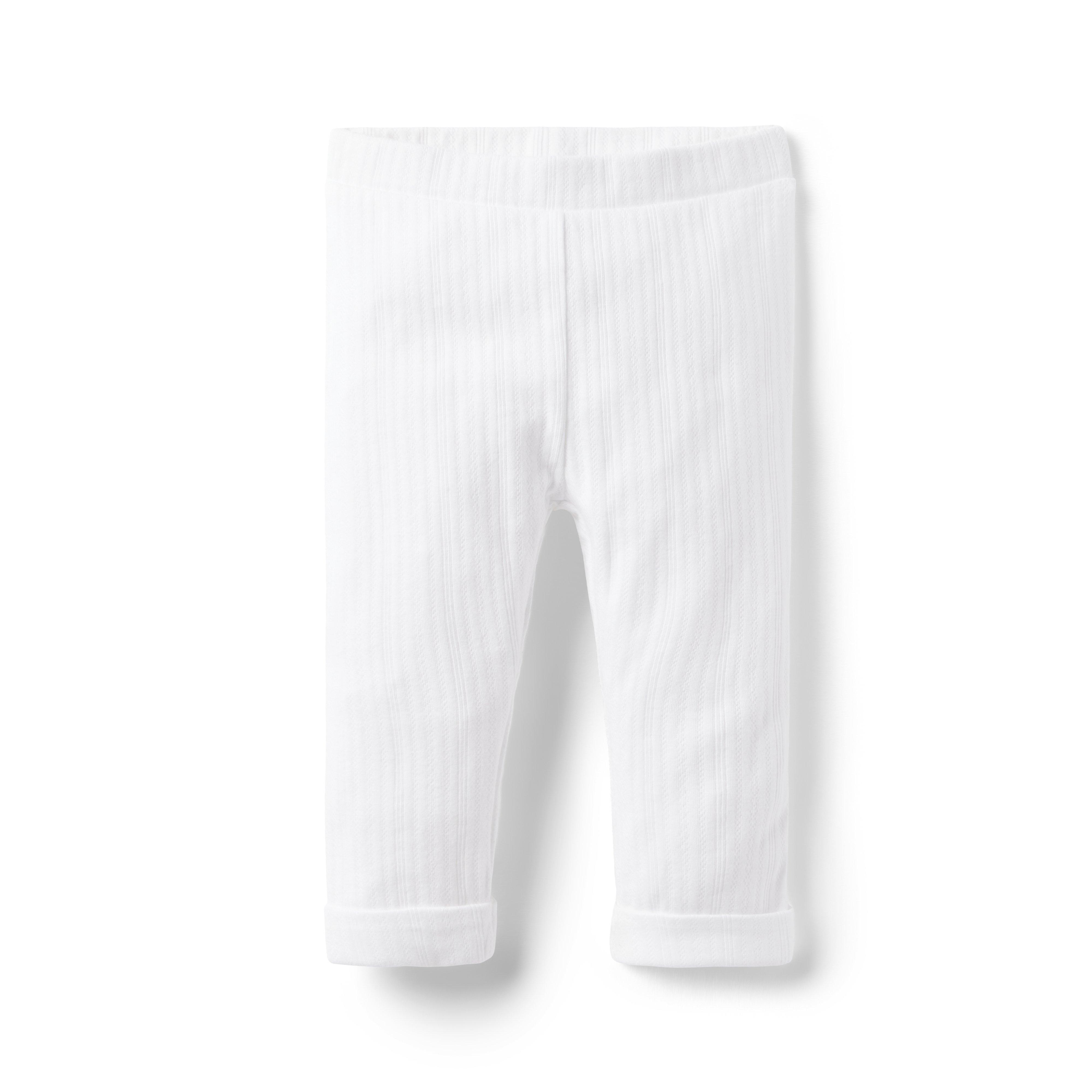 Newborn White Baby Pointelle Pant by Janie and Jack