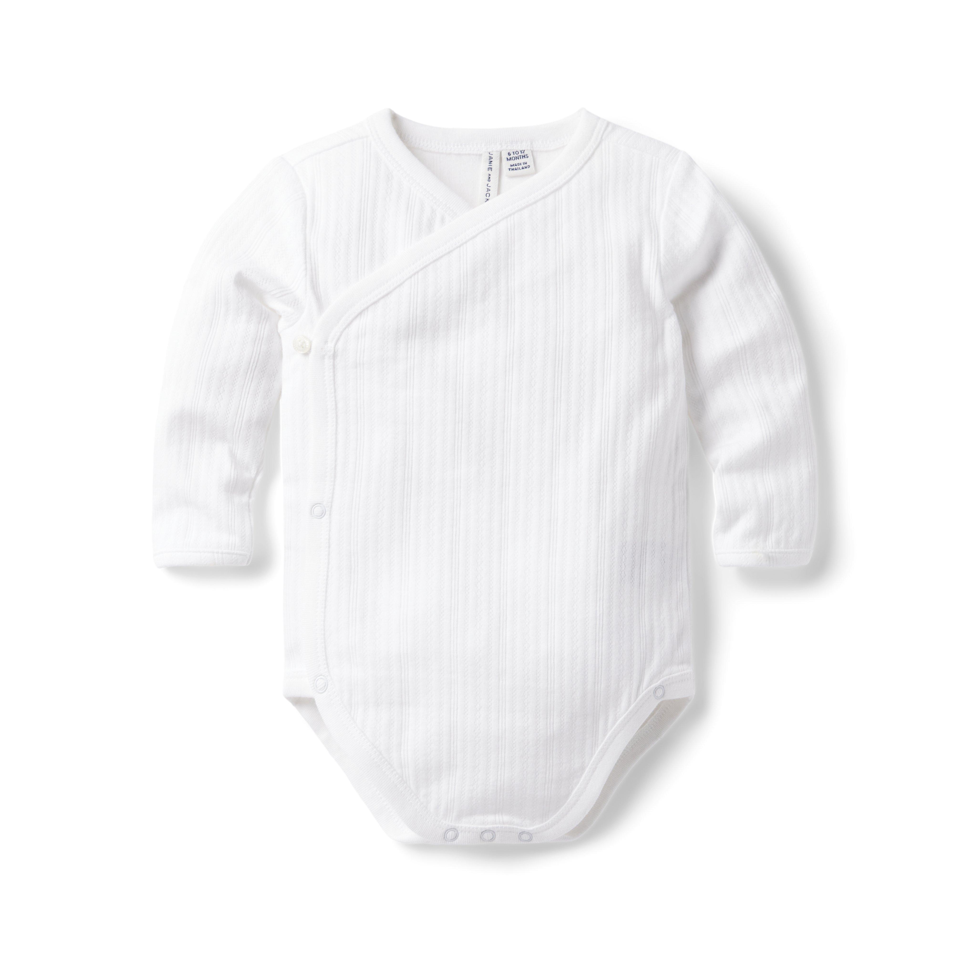 Baby Pointelle Wrap Bodysuit image number 0