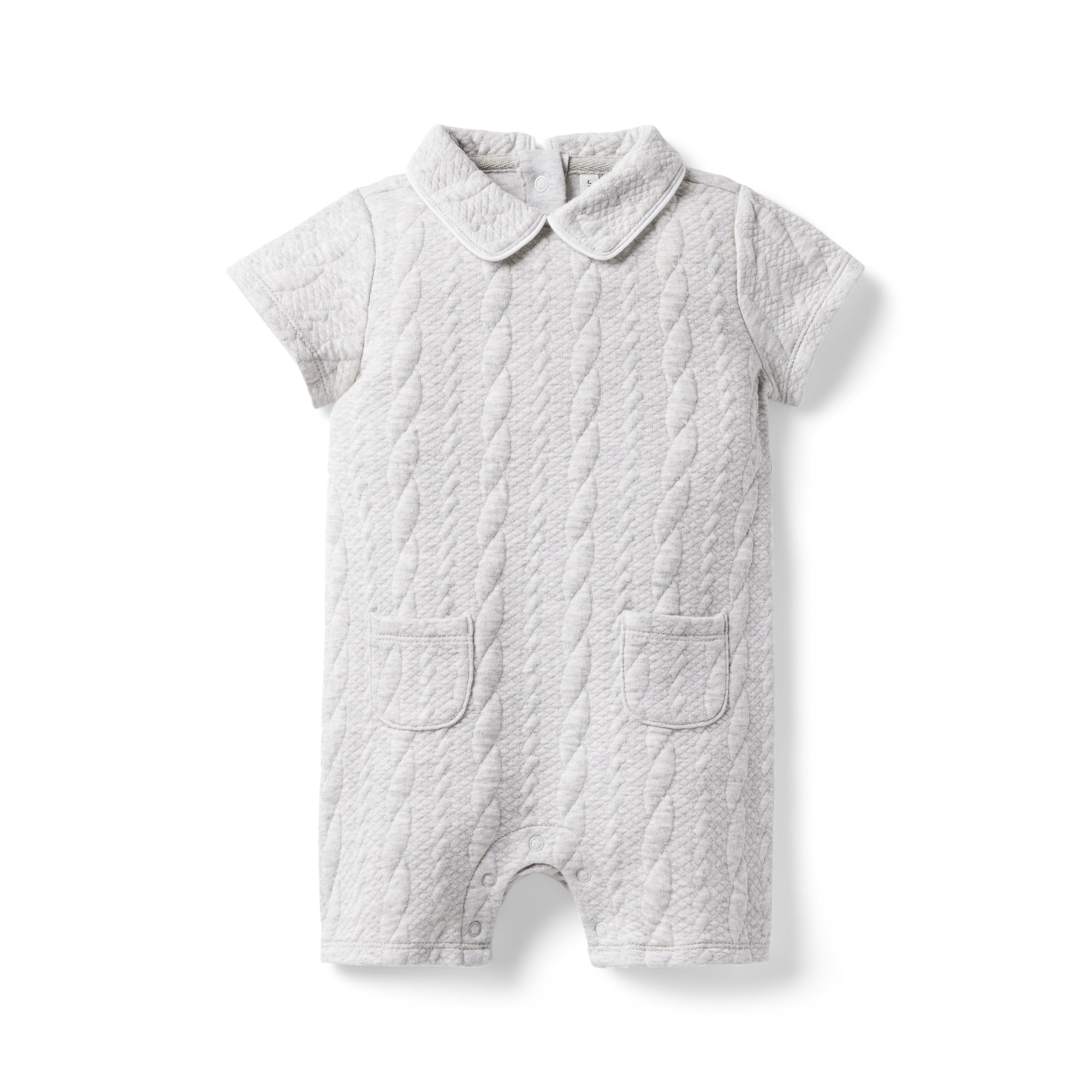 Baby Cable Jacquard Romper image number 0
