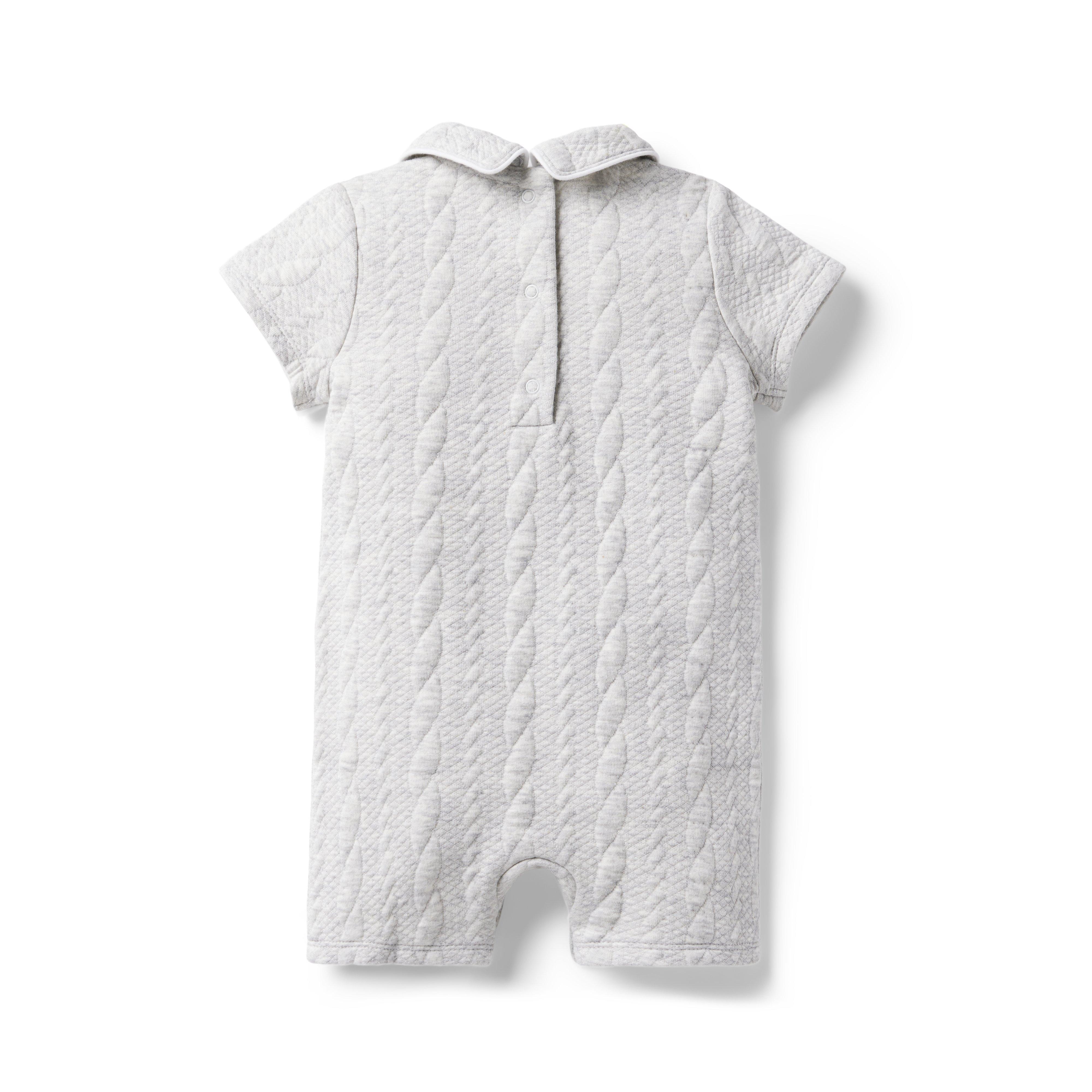 Baby Cable Jacquard Romper image number 1