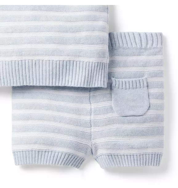 Baby Striped Sweater Matching Set image number 3