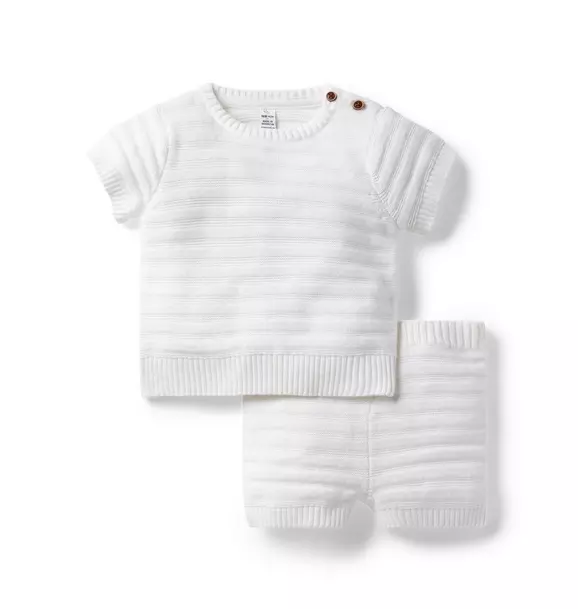 Baby Striped Sweater Matching Set