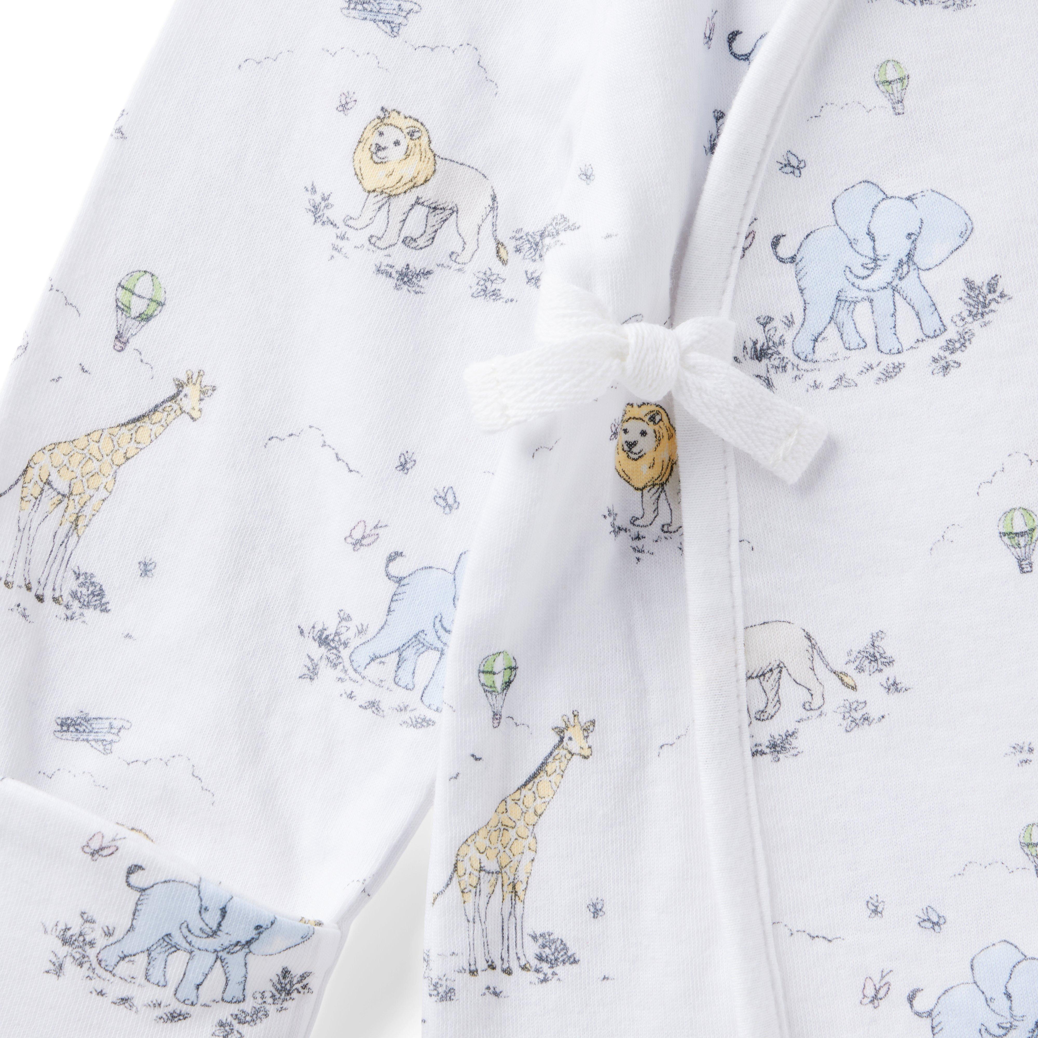 Baby Safari Toile Wrap One-Piece image number 3