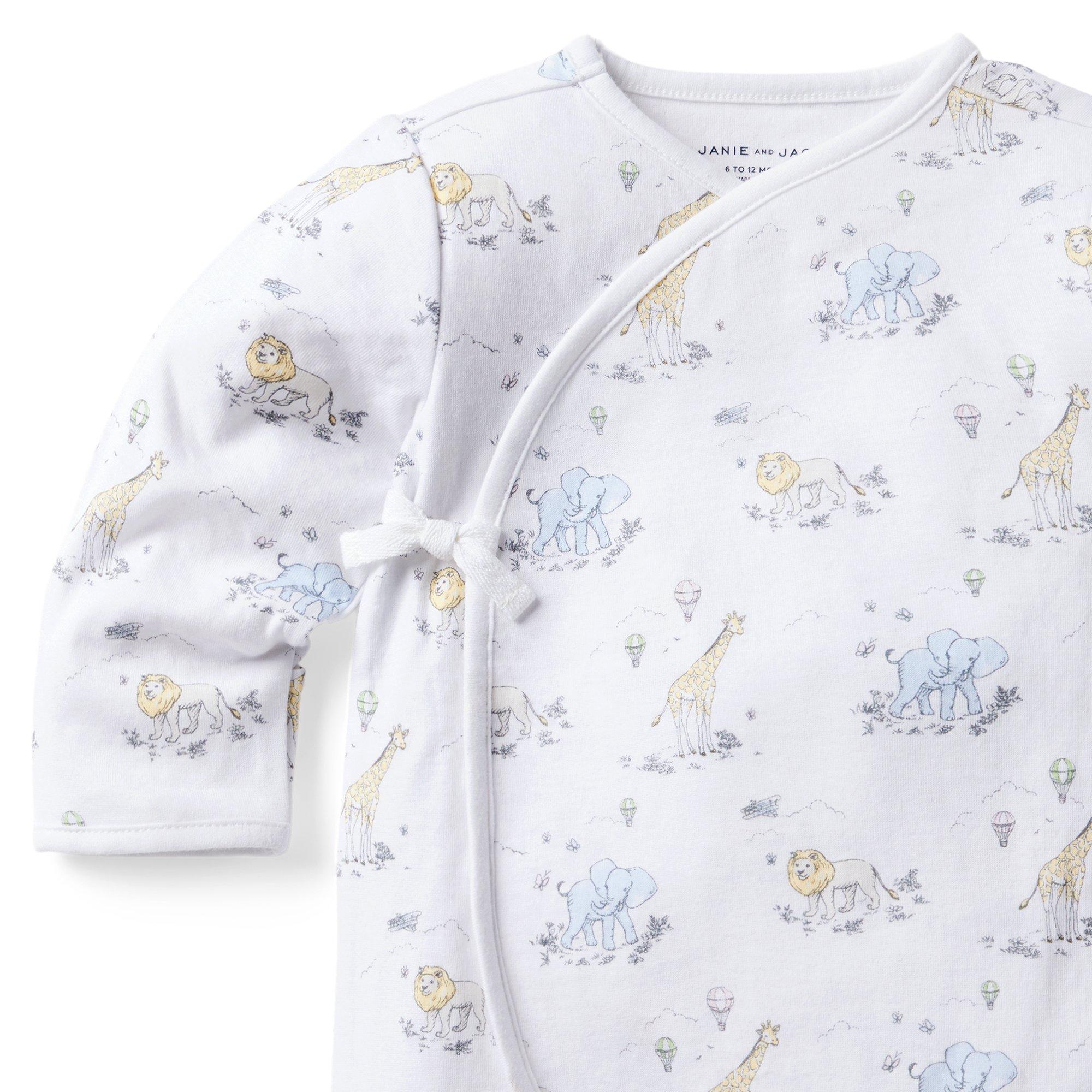 Baby Safari Toile Wrap One-Piece image number 4