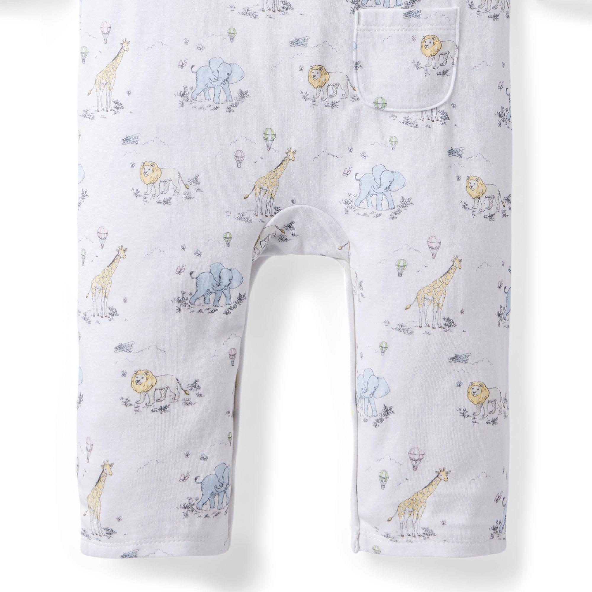 Baby Safari Toile Wrap One-Piece image number 5