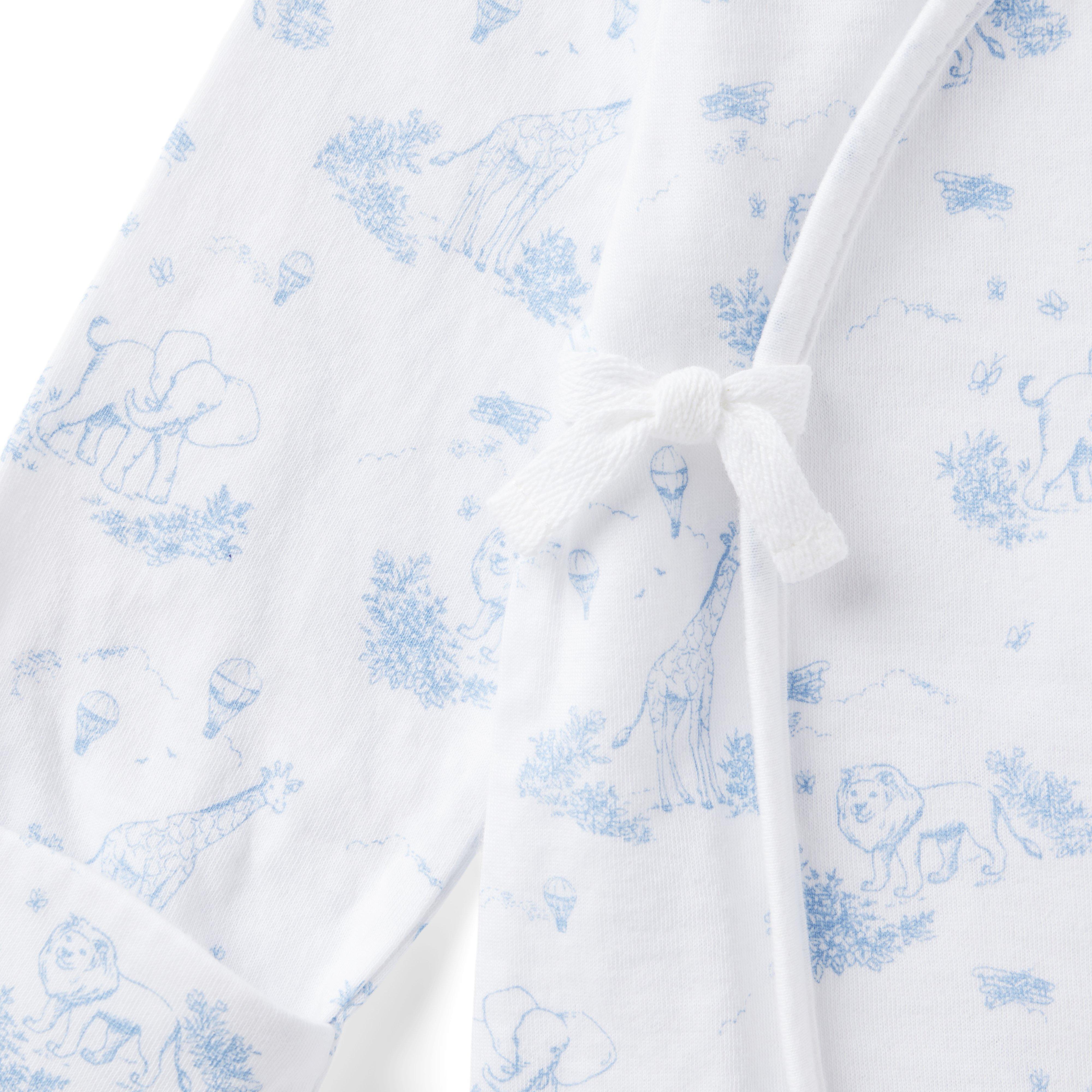 Baby Safari Toile Wrap One-Piece image number 3