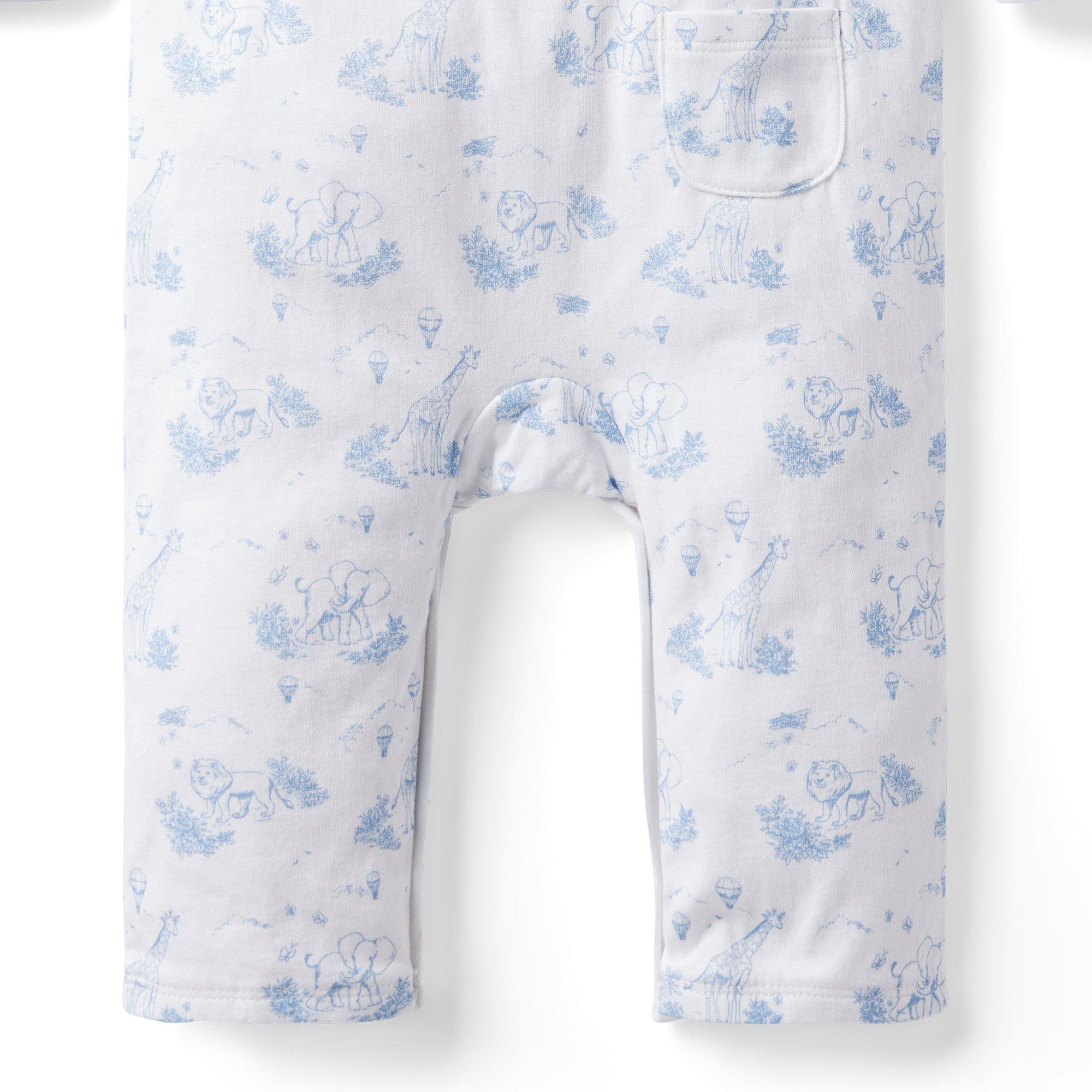 Baby Safari Toile Wrap One-Piece image number 5