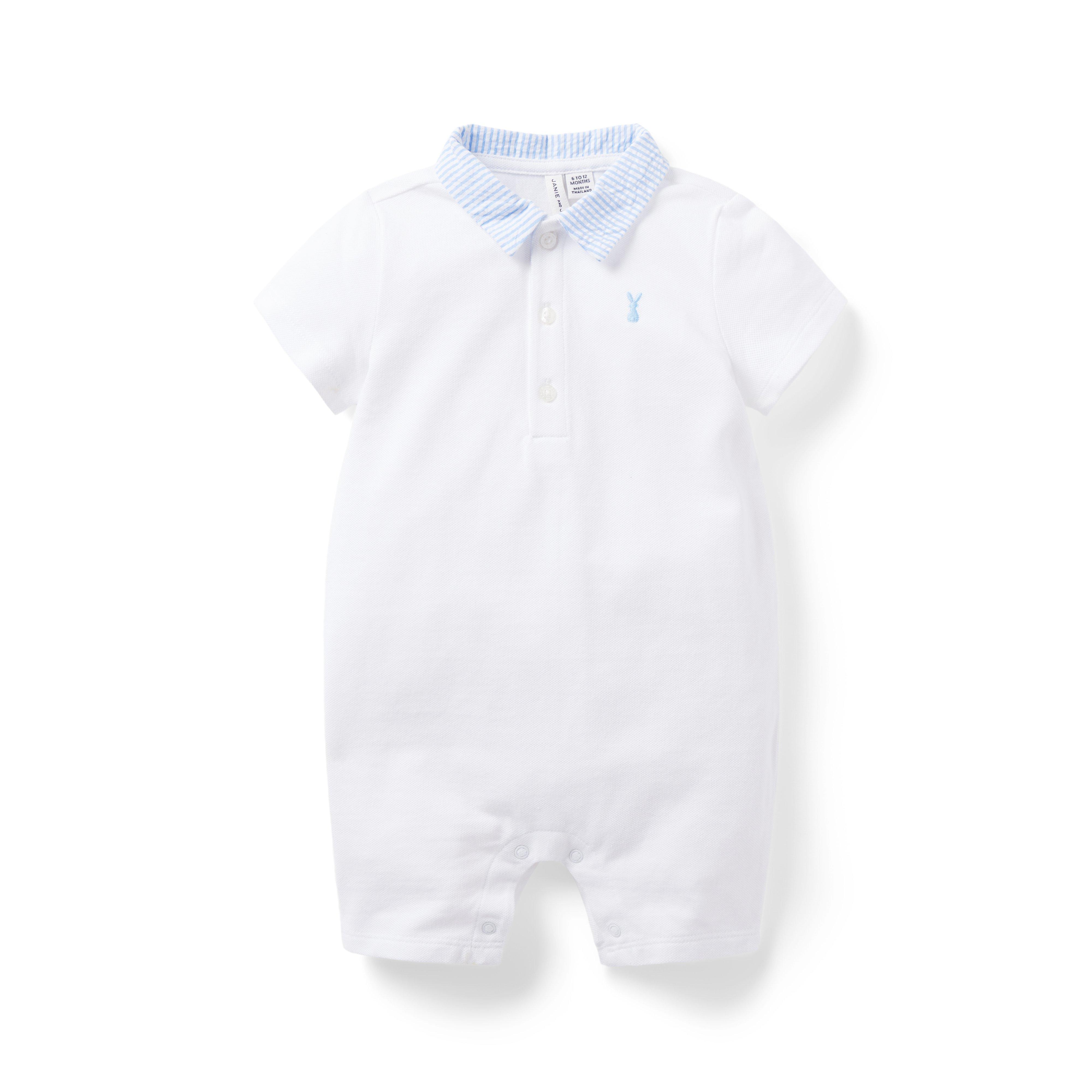 Baby Pique Polo Romper image number 0