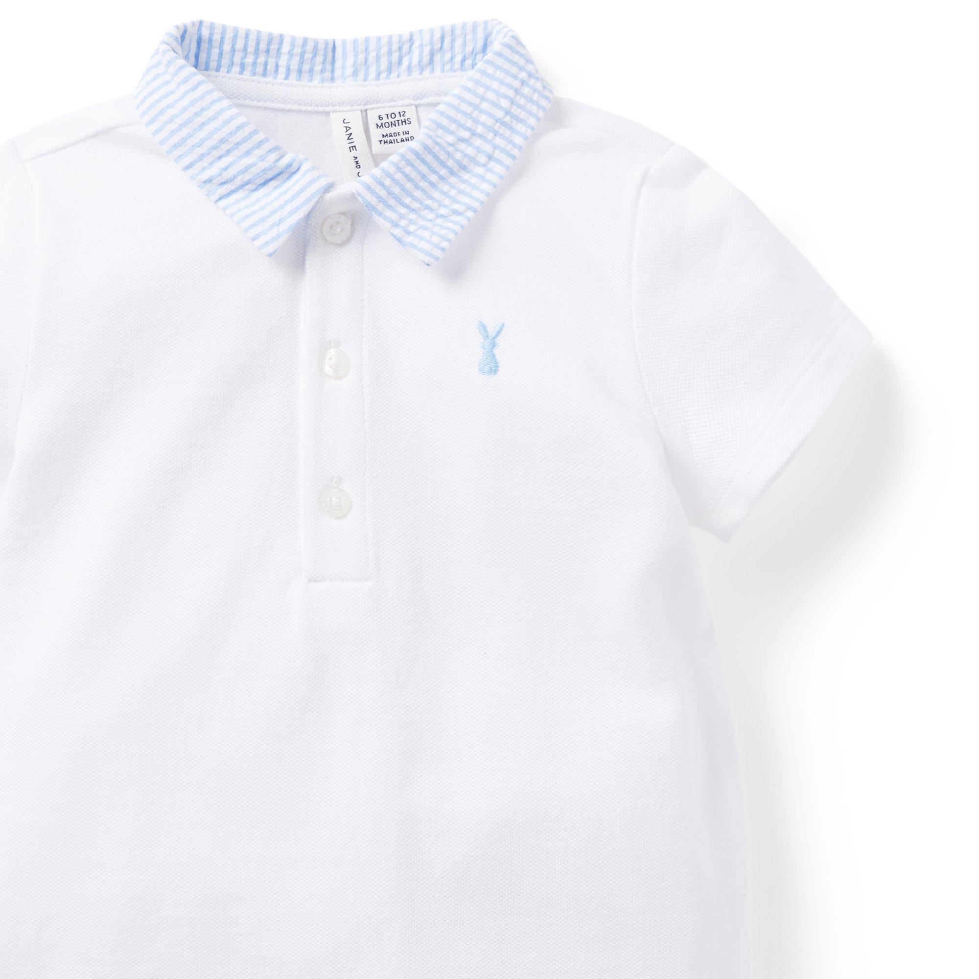 Baby Pique Polo Romper image number 2