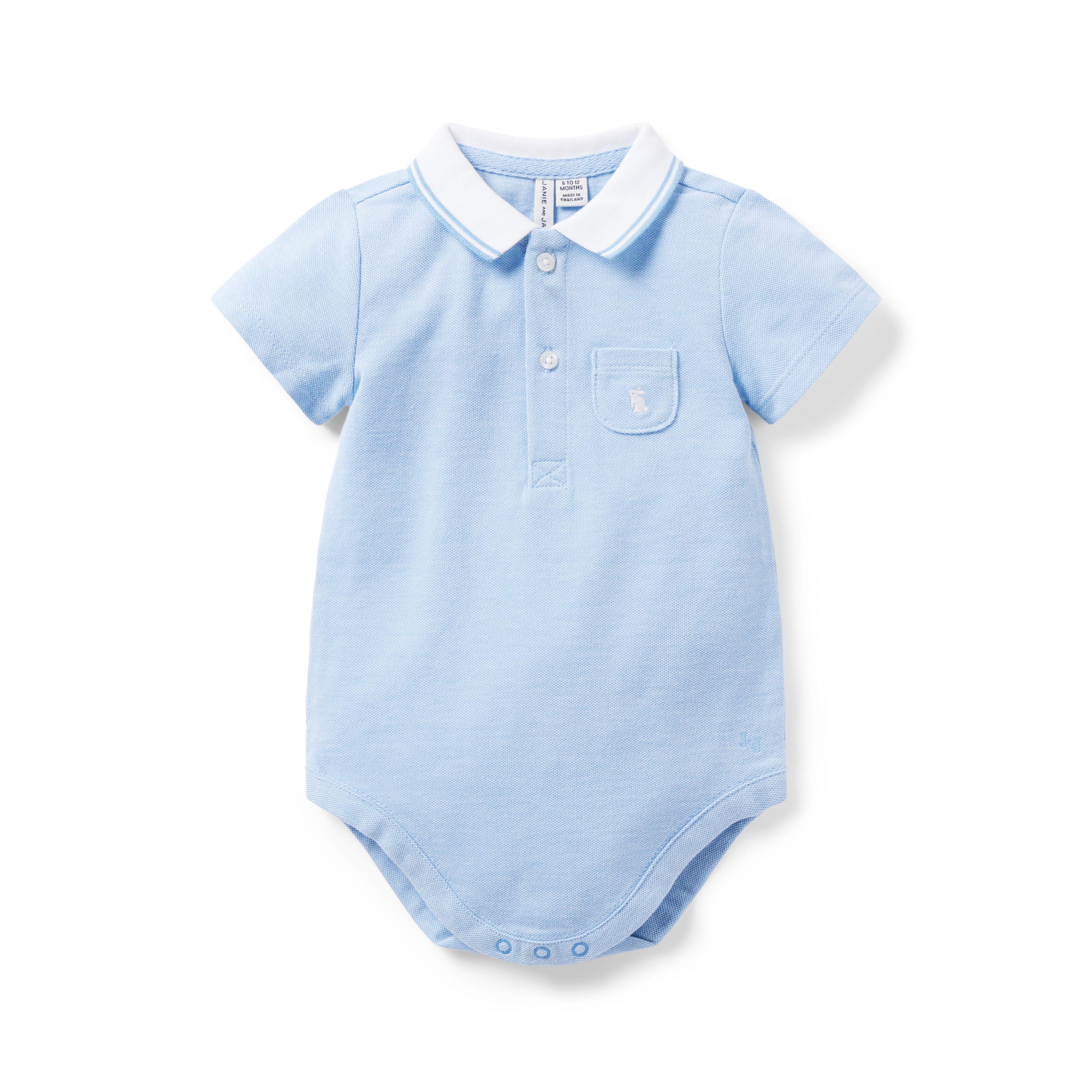 Baby Bunny Pique Polo Bodysuit image number 0