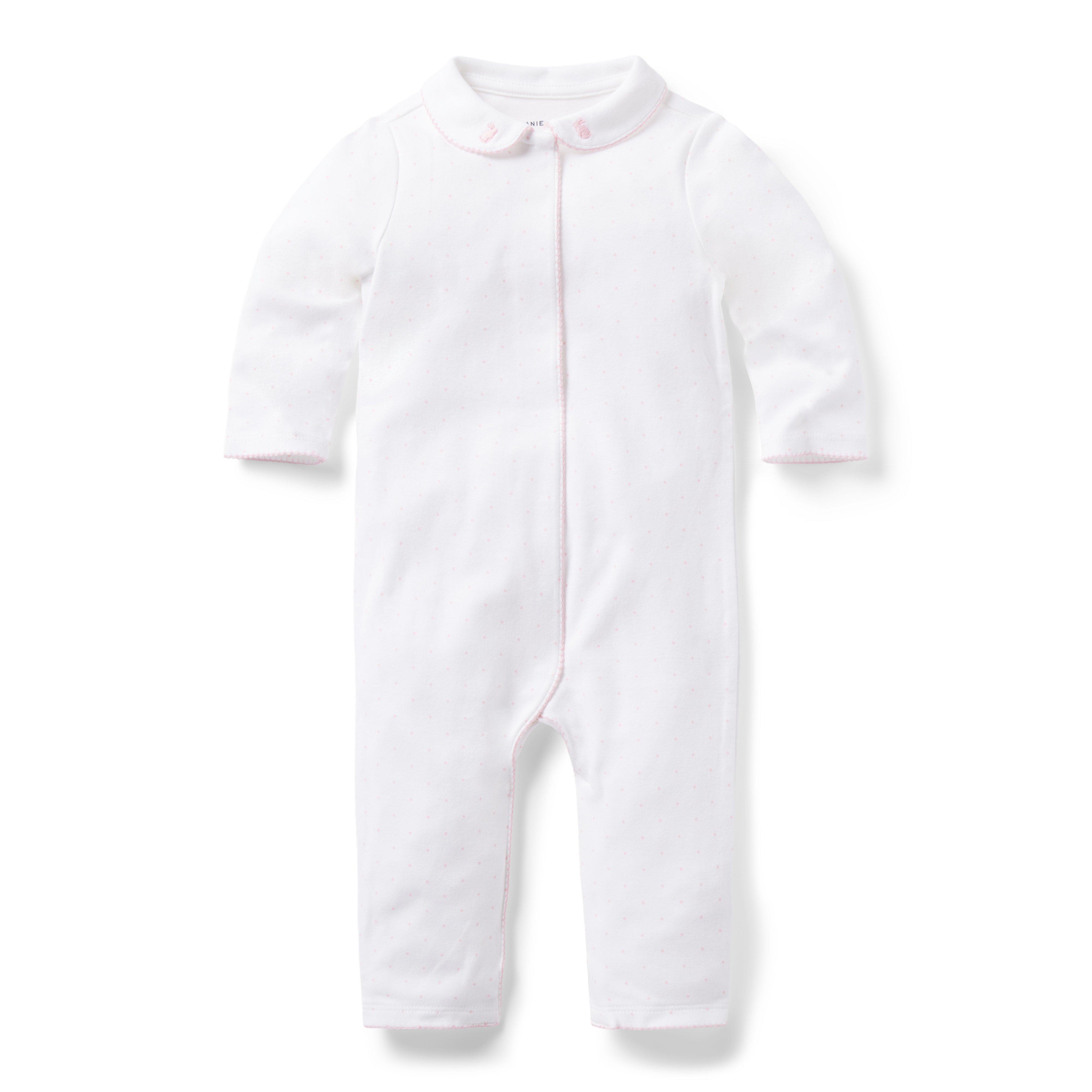 Baby Bunny Collar Dot One-Piece image number 0
