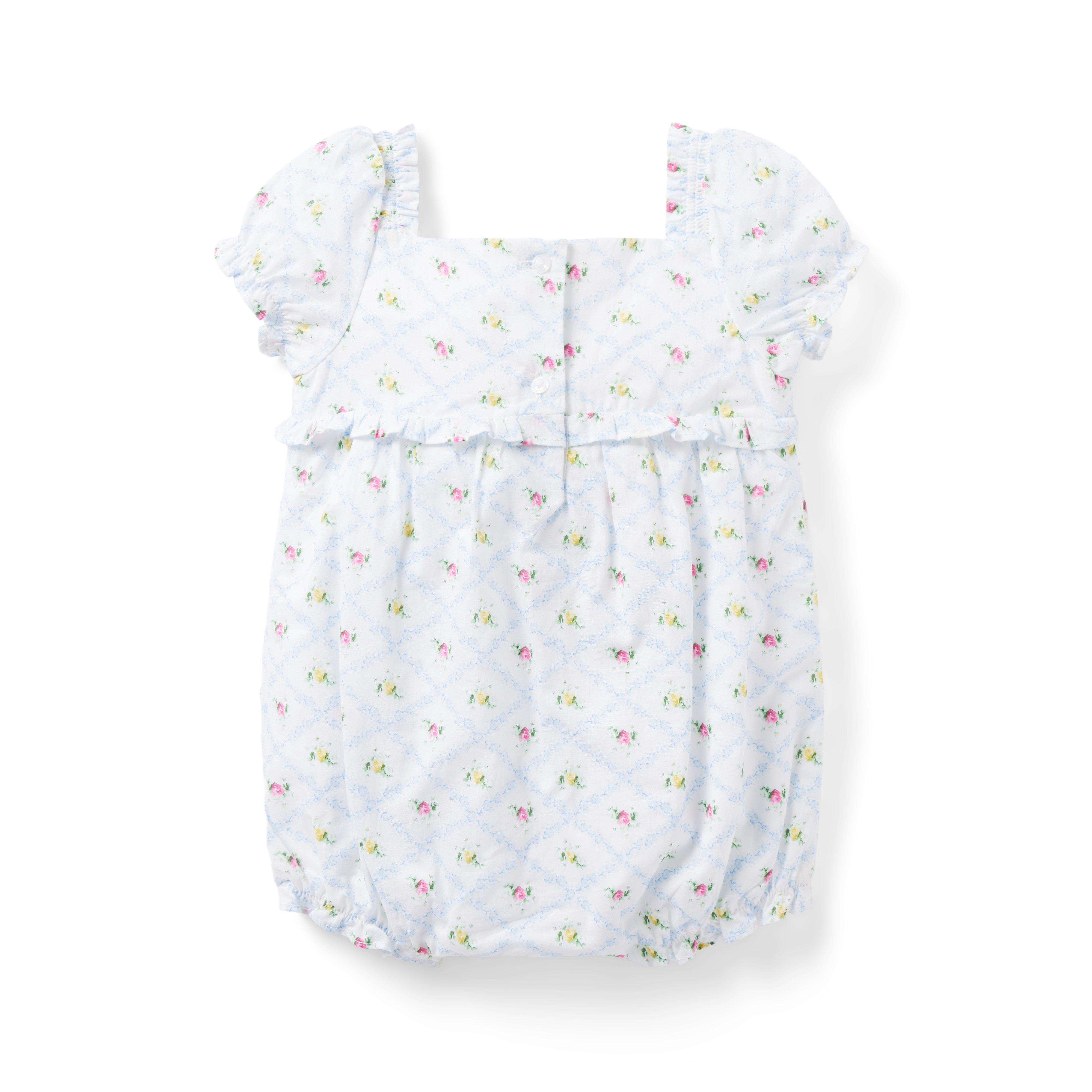 The Lily Floral Smocked Baby Romper image number 1