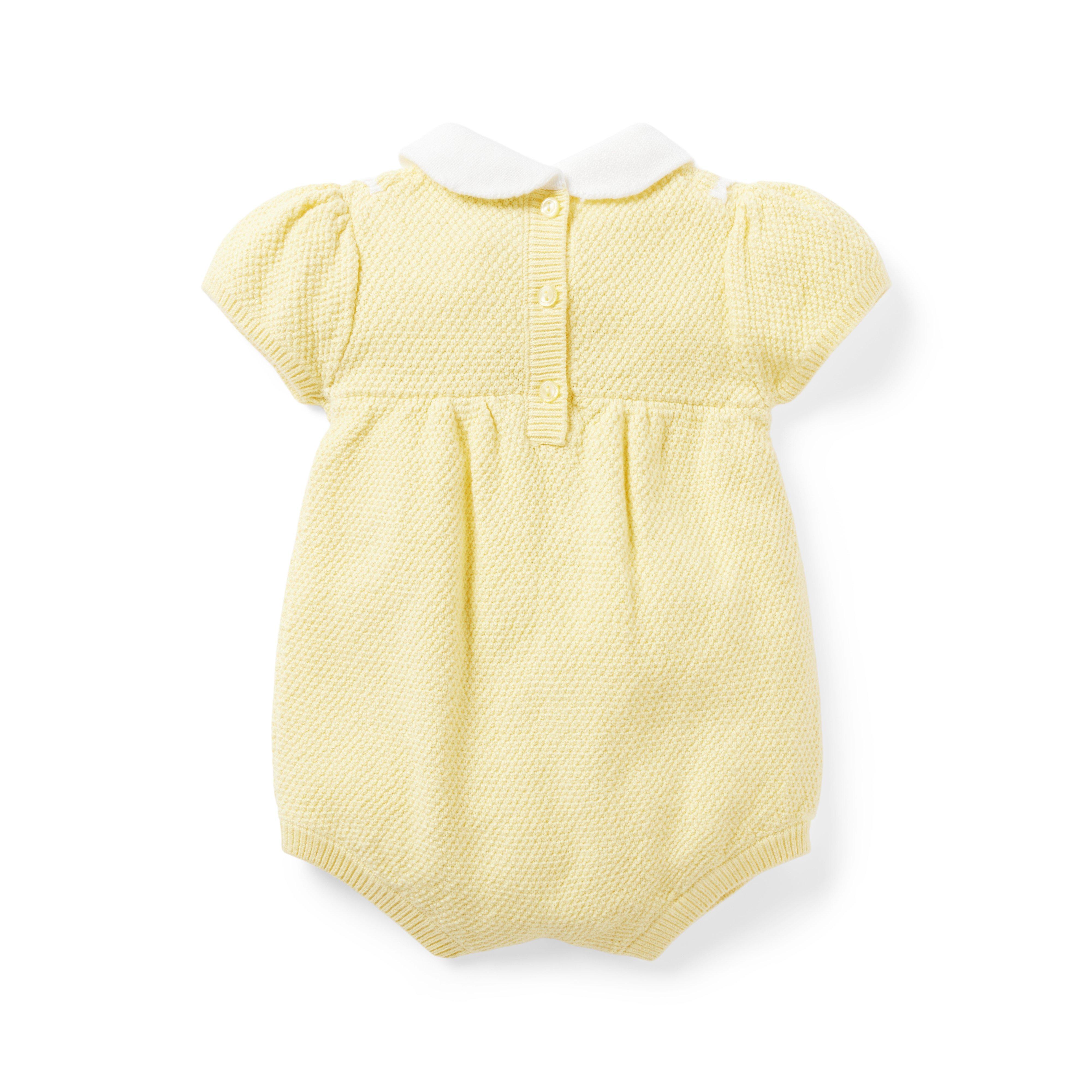 Baby Scalloped Trim Sweater Romper image number 1