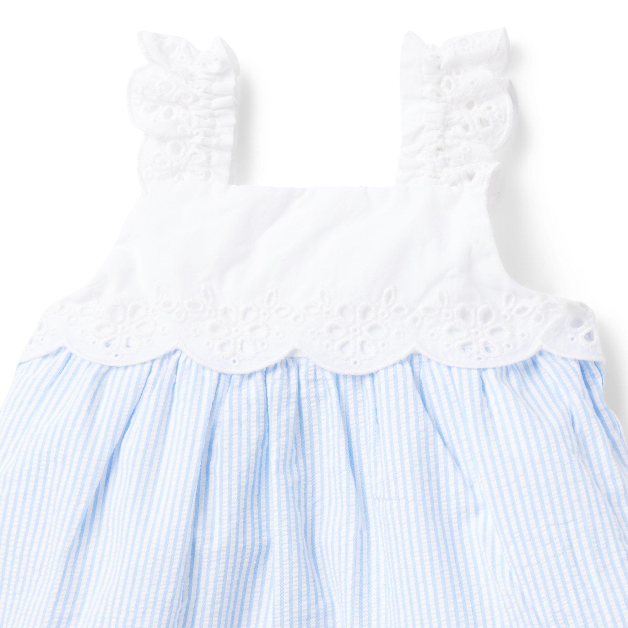 Baby Eyelet Striped Seersucker Matching Set image number 2