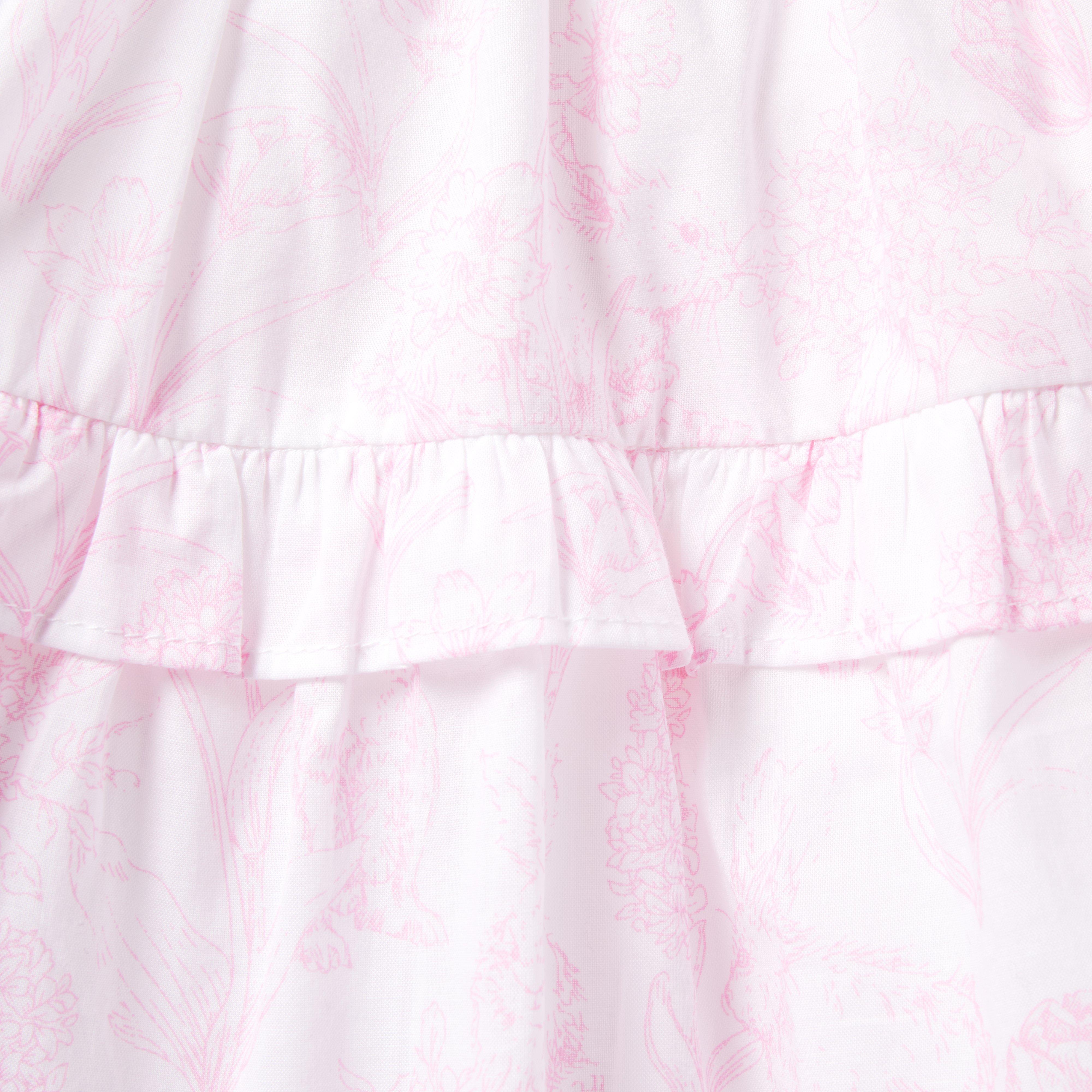 Baby Bunny Toile Smocked Bow Dress image number 4