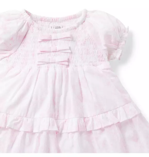 Baby Bunny Toile Smocked Bow Dress image number 5