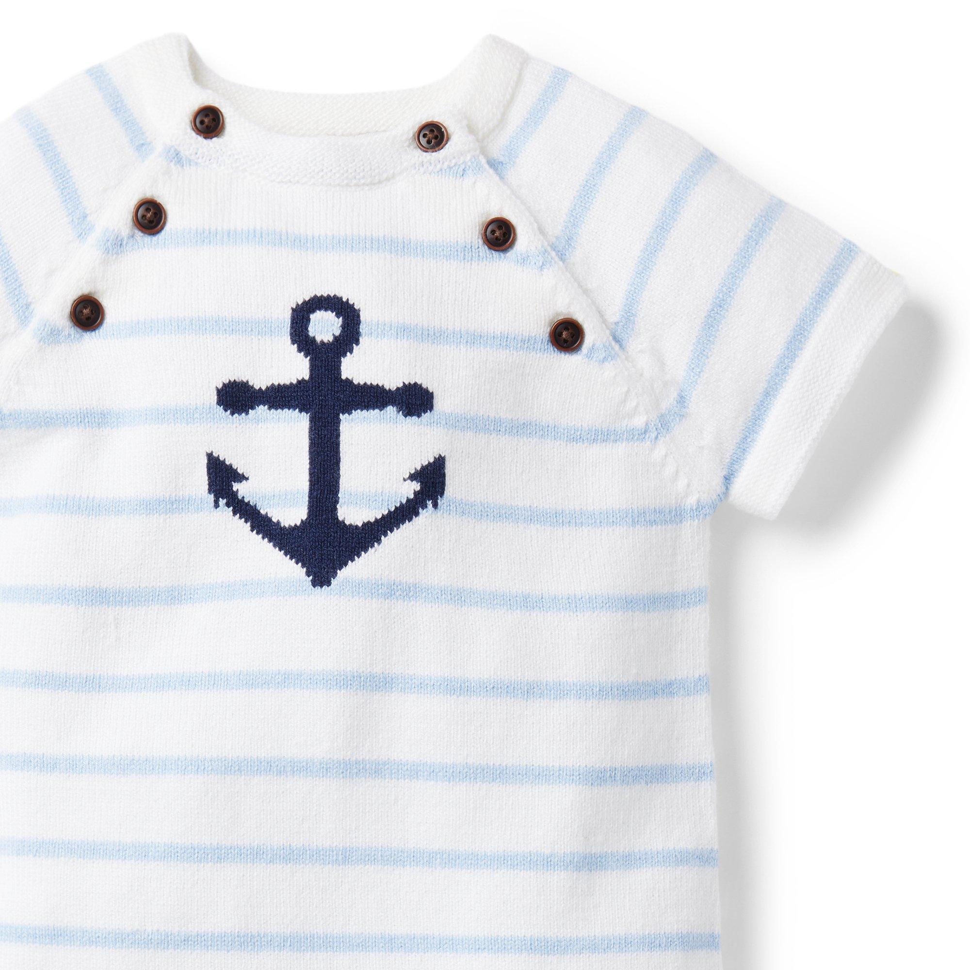 Baby Anchor Sweater Romper image number 2