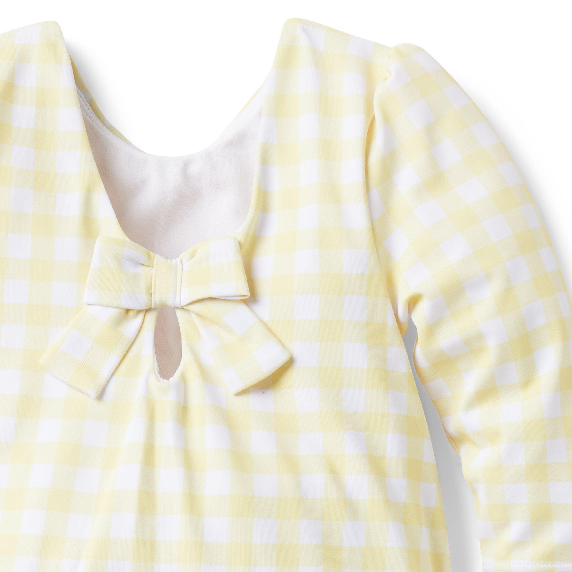 Baby Recycled Gingham Rash Guard Swimsuit image number 3