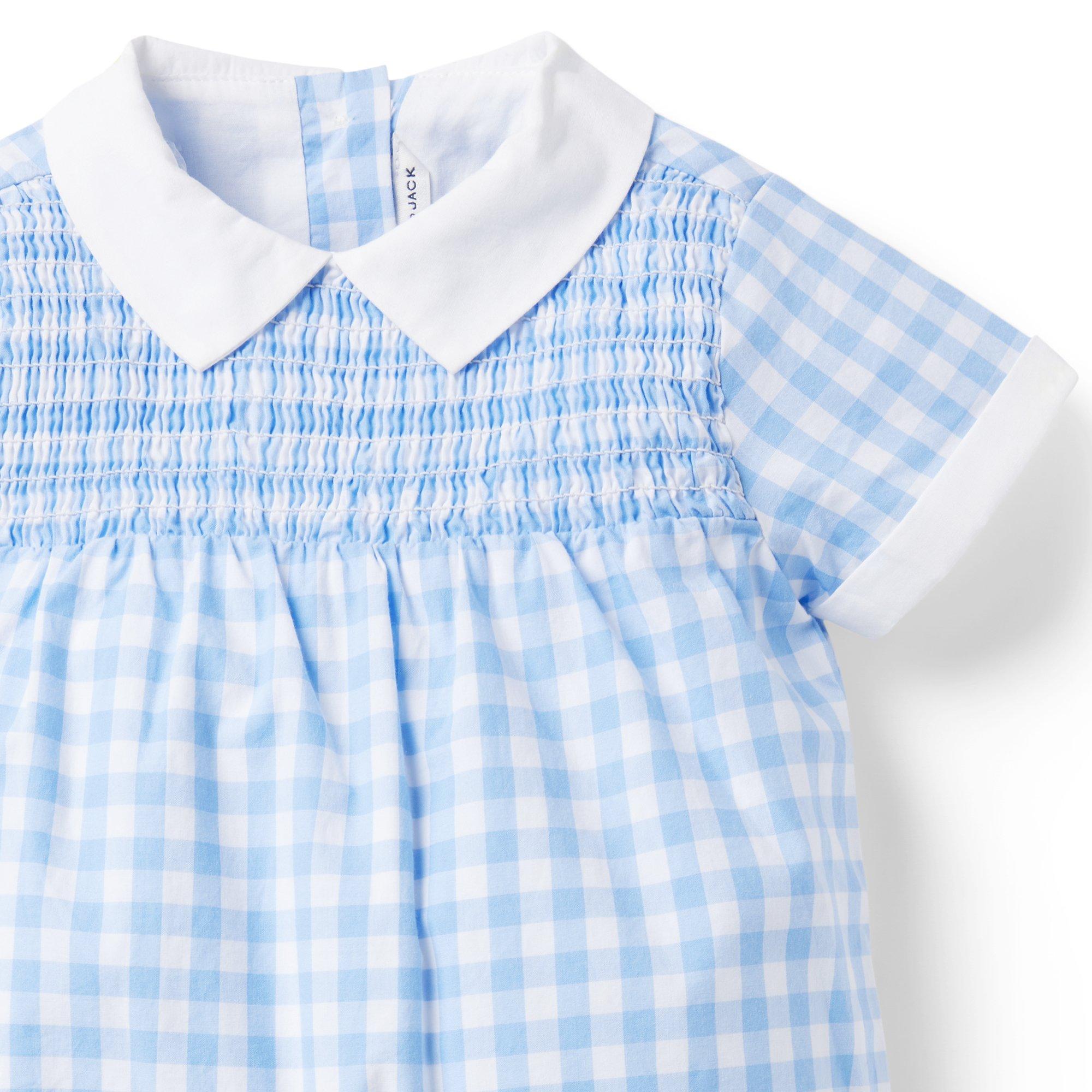 Baby Gingham Smocked Romper image number 2