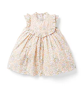 Baby Floral Lace Trim Dress