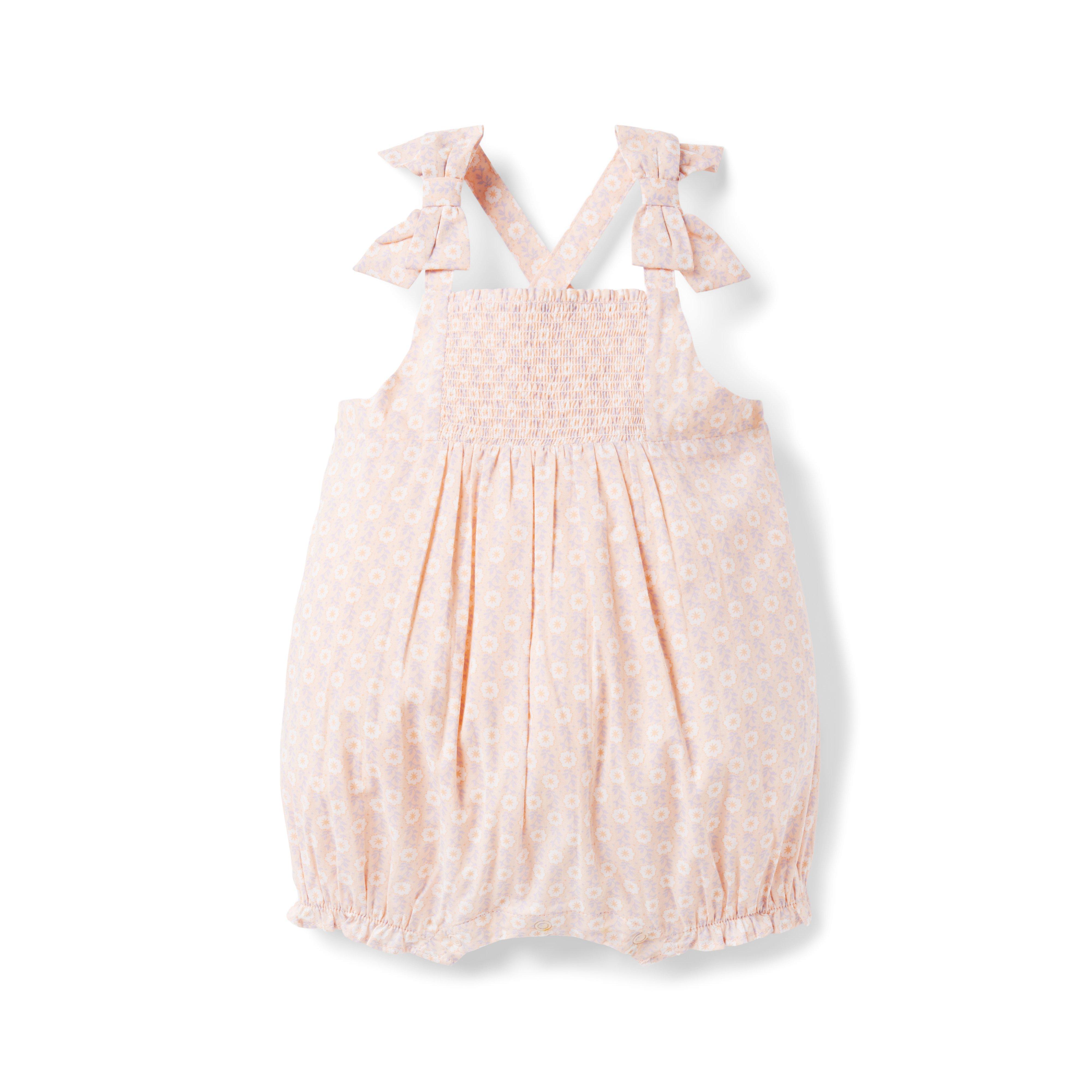 Baby Floral Smocked Romper image number 0