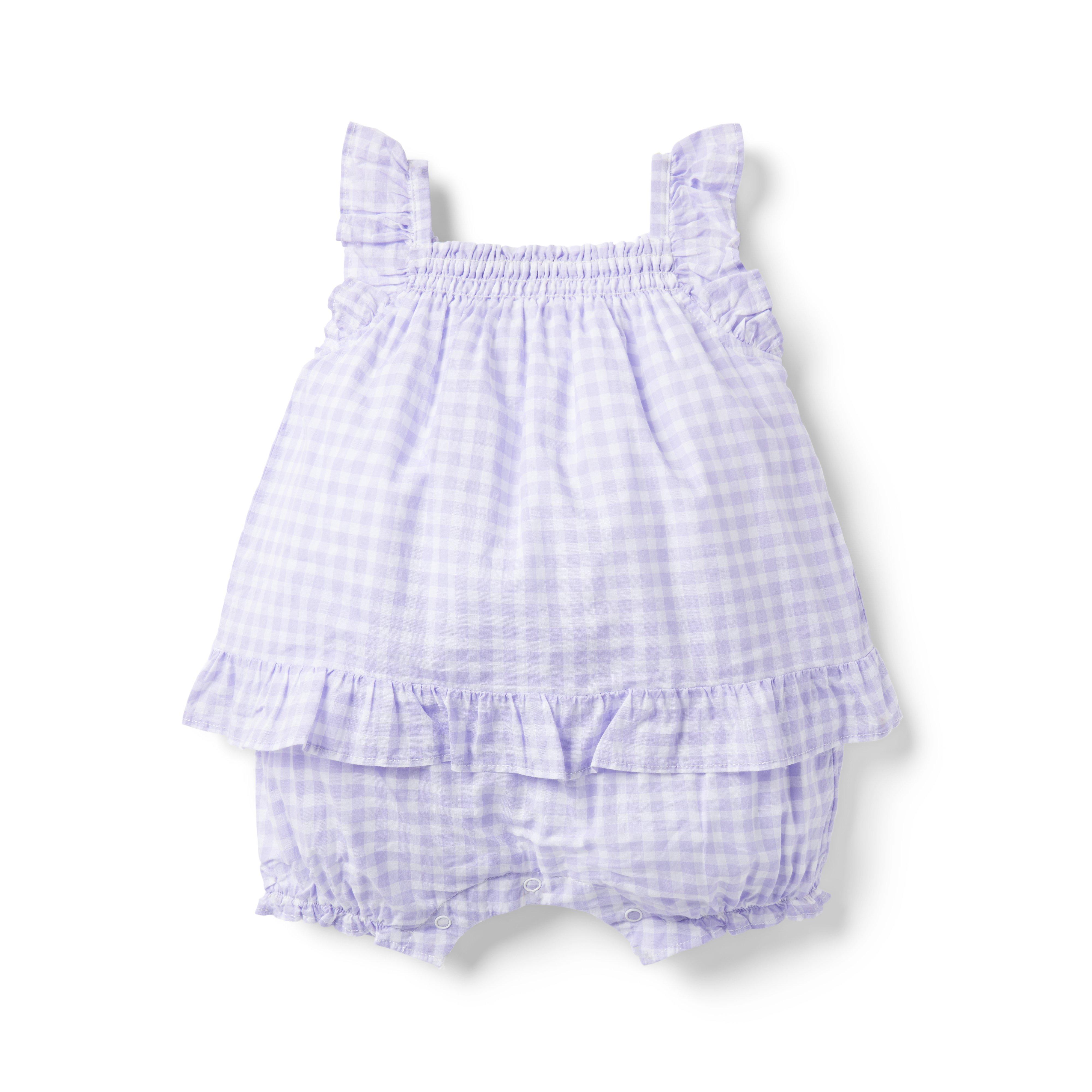Baby Gingham Ruffle Romper image number 0