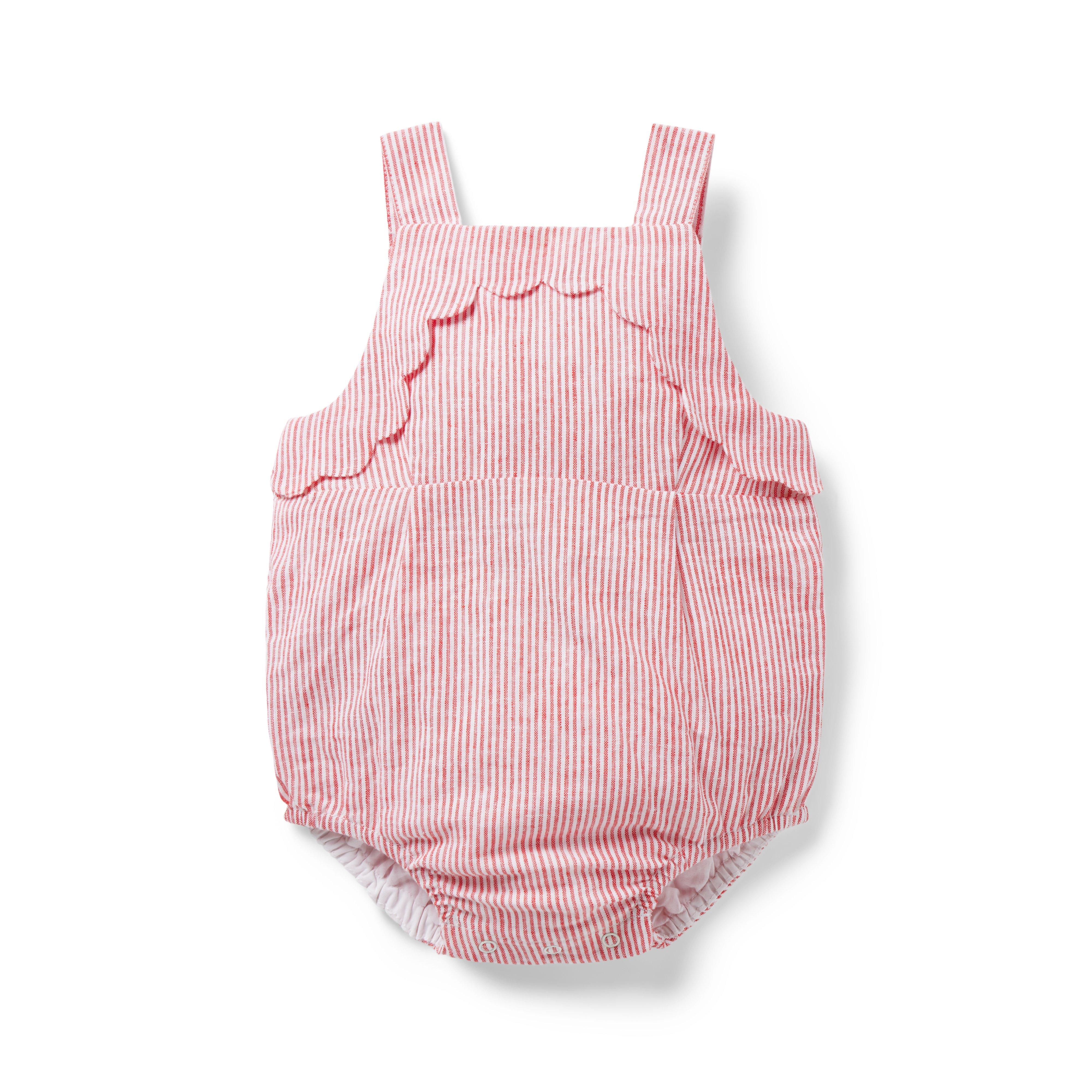 Baby Striped Linen-Cotton Romper image number 0