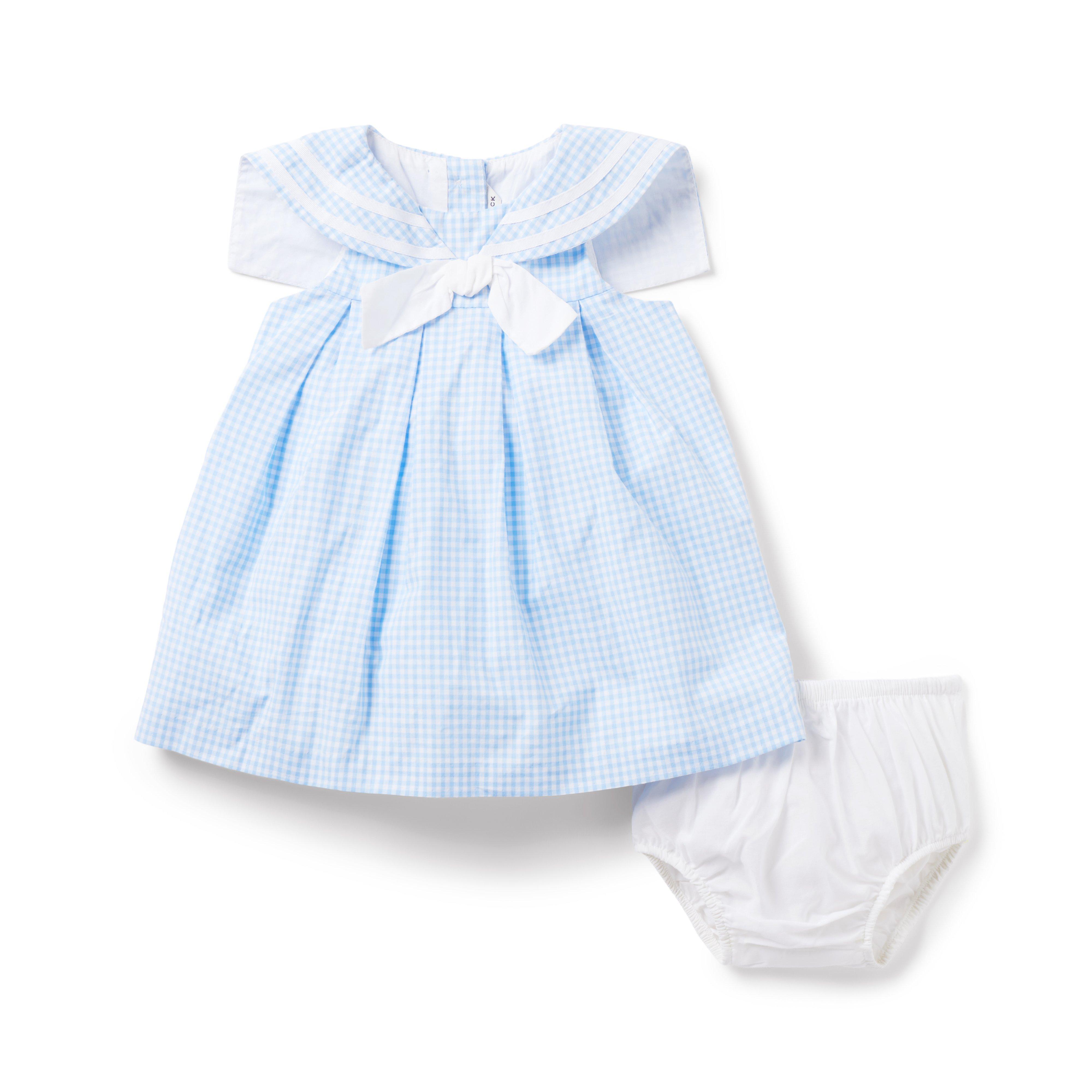 The Gingham Sailor Baby Dress image number 3