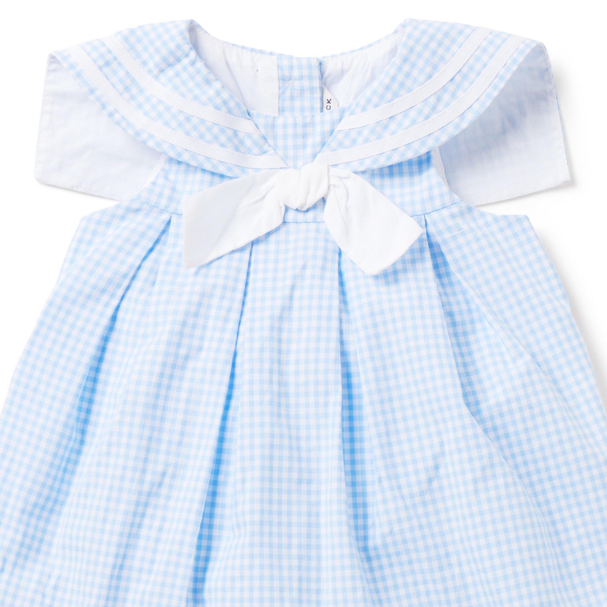 The Gingham Sailor Baby Dress image number 1