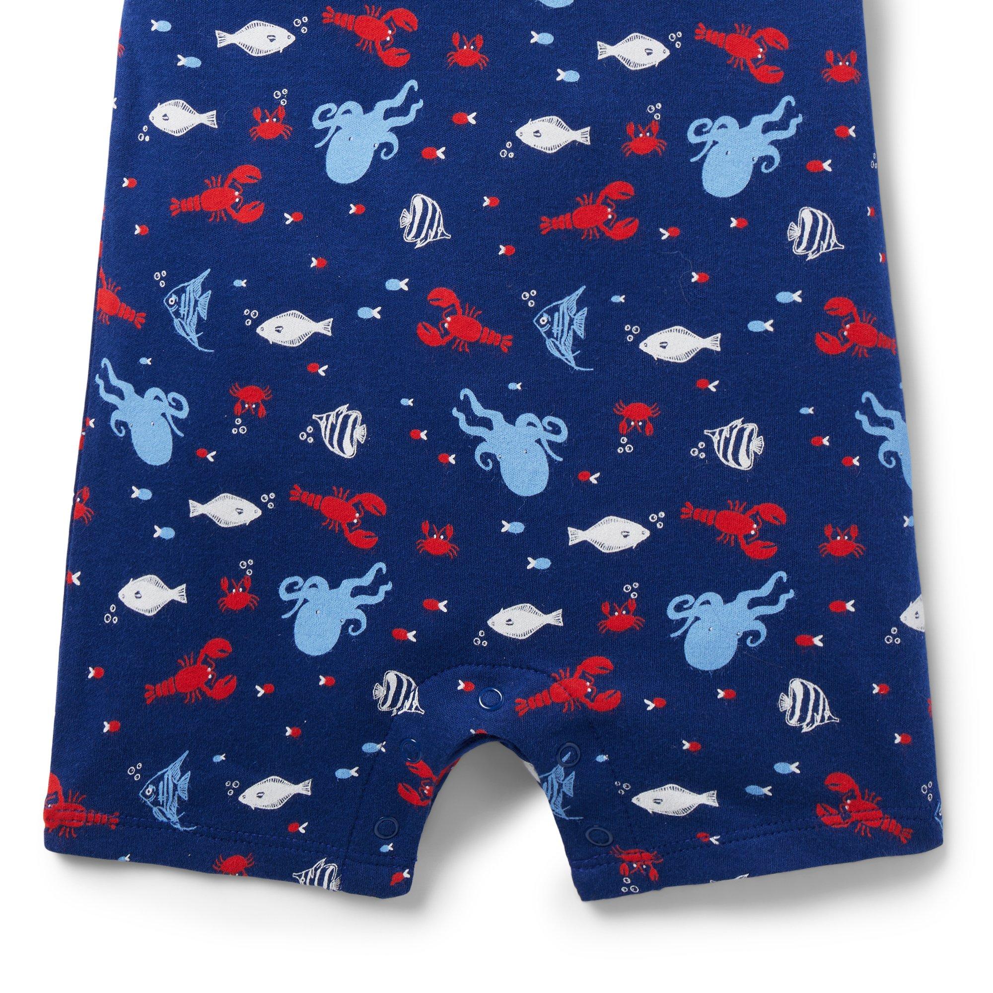 Baby Ocean Animals Polo Romper image number 3