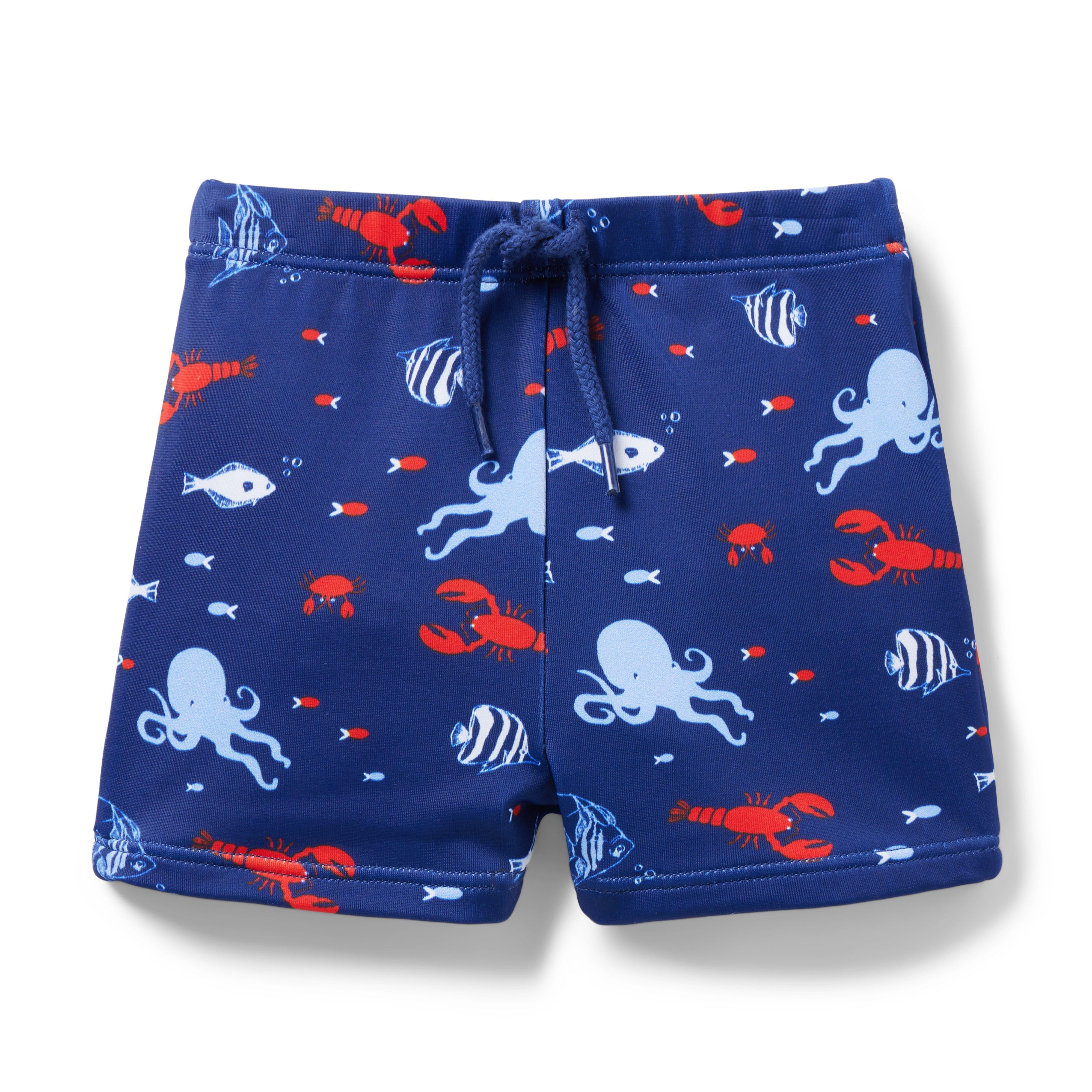 Baby Recycled Ocean Animals Swim Short image number 0