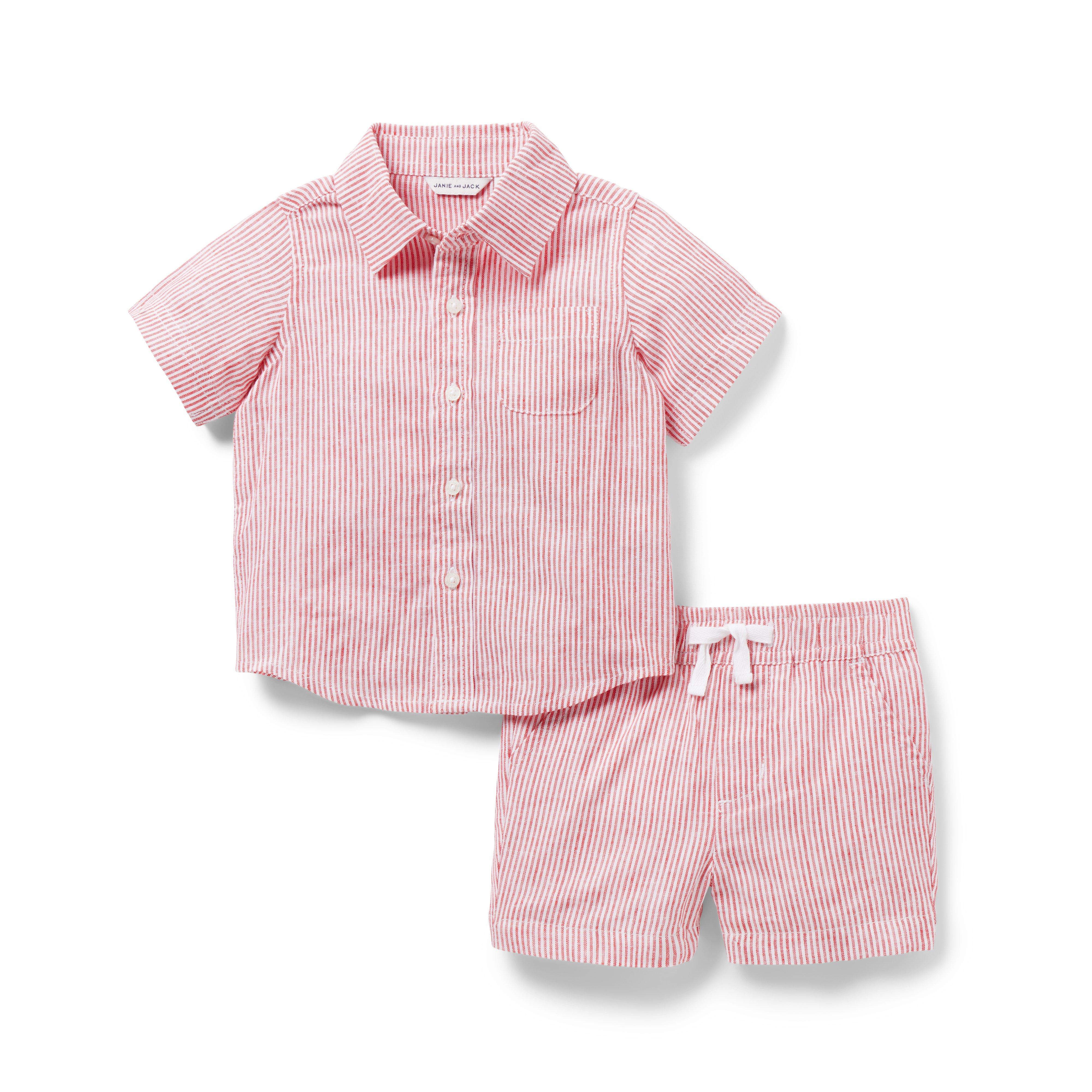 Baby Linen-Cotton Cabana Matching Set