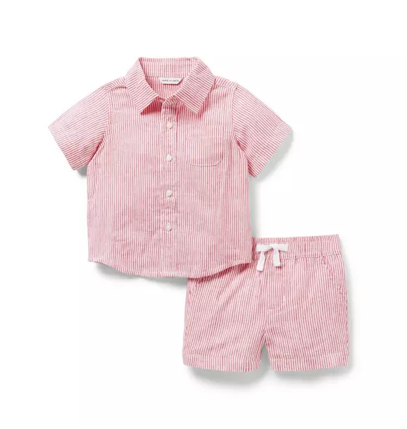 Baby Linen-Cotton Cabana Matching Set