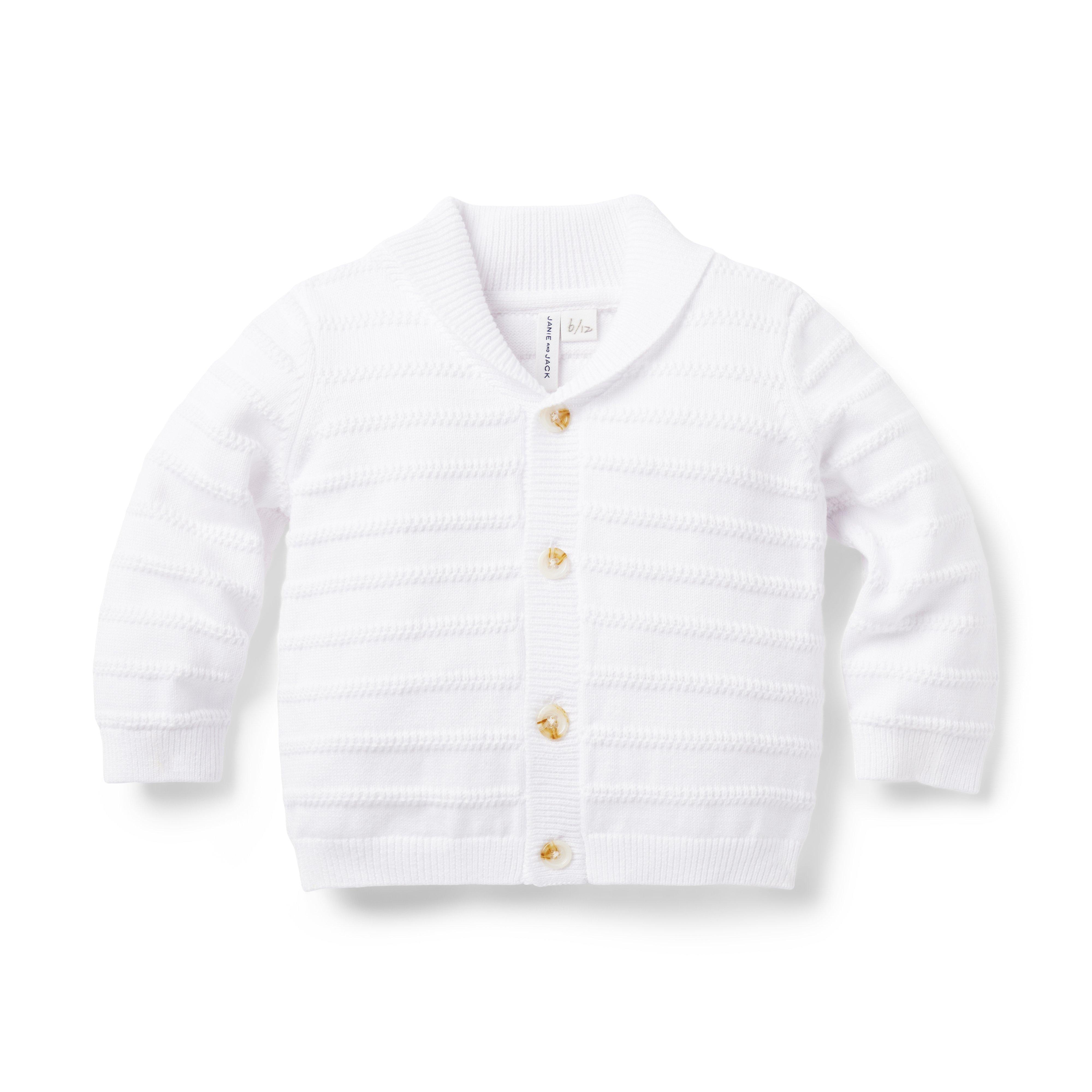 Baby Striped Shawl Collar Cardigan