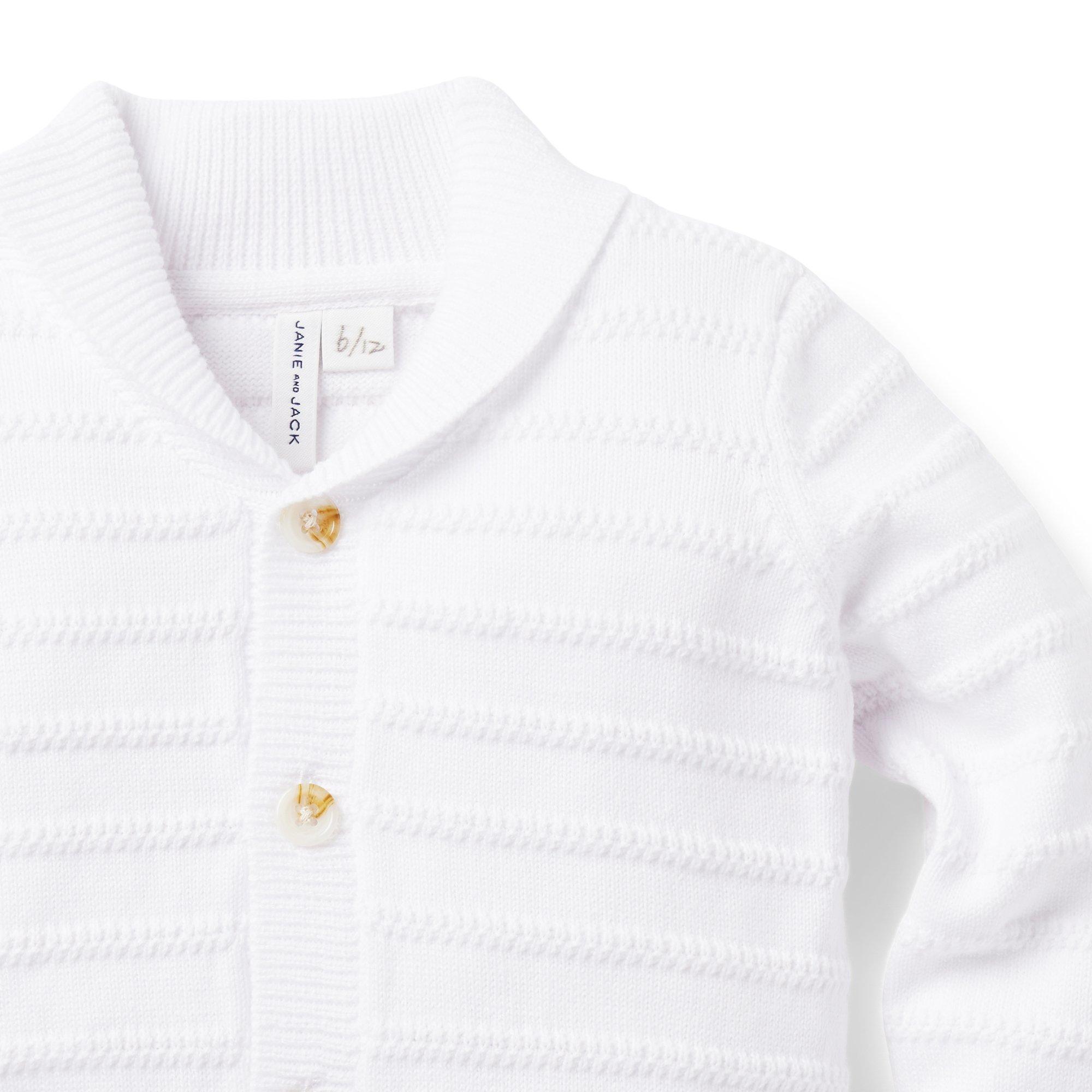 Baby Striped Shawl Collar Cardigan image number 2