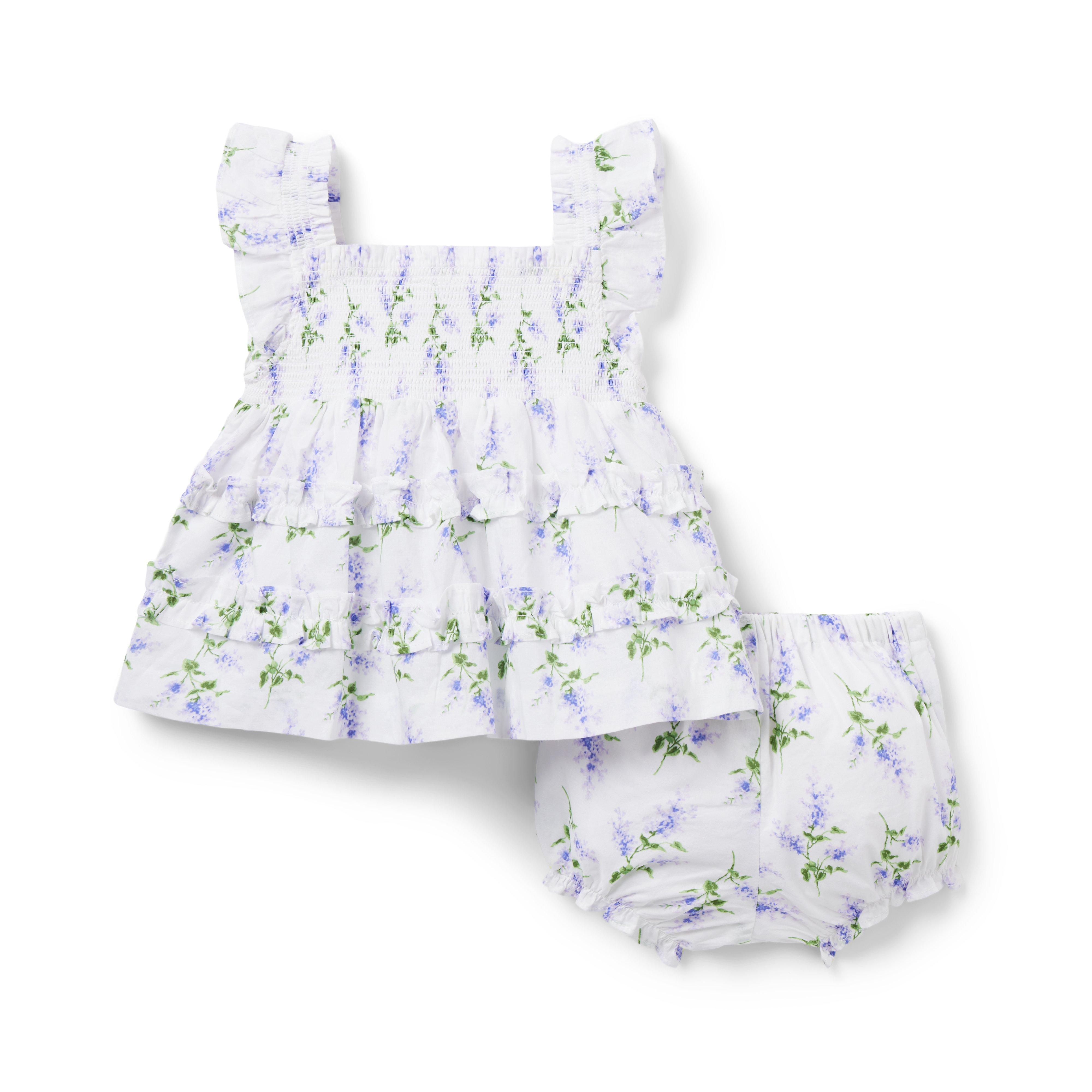 The Emily Floral Smocked Baby Set image number 1