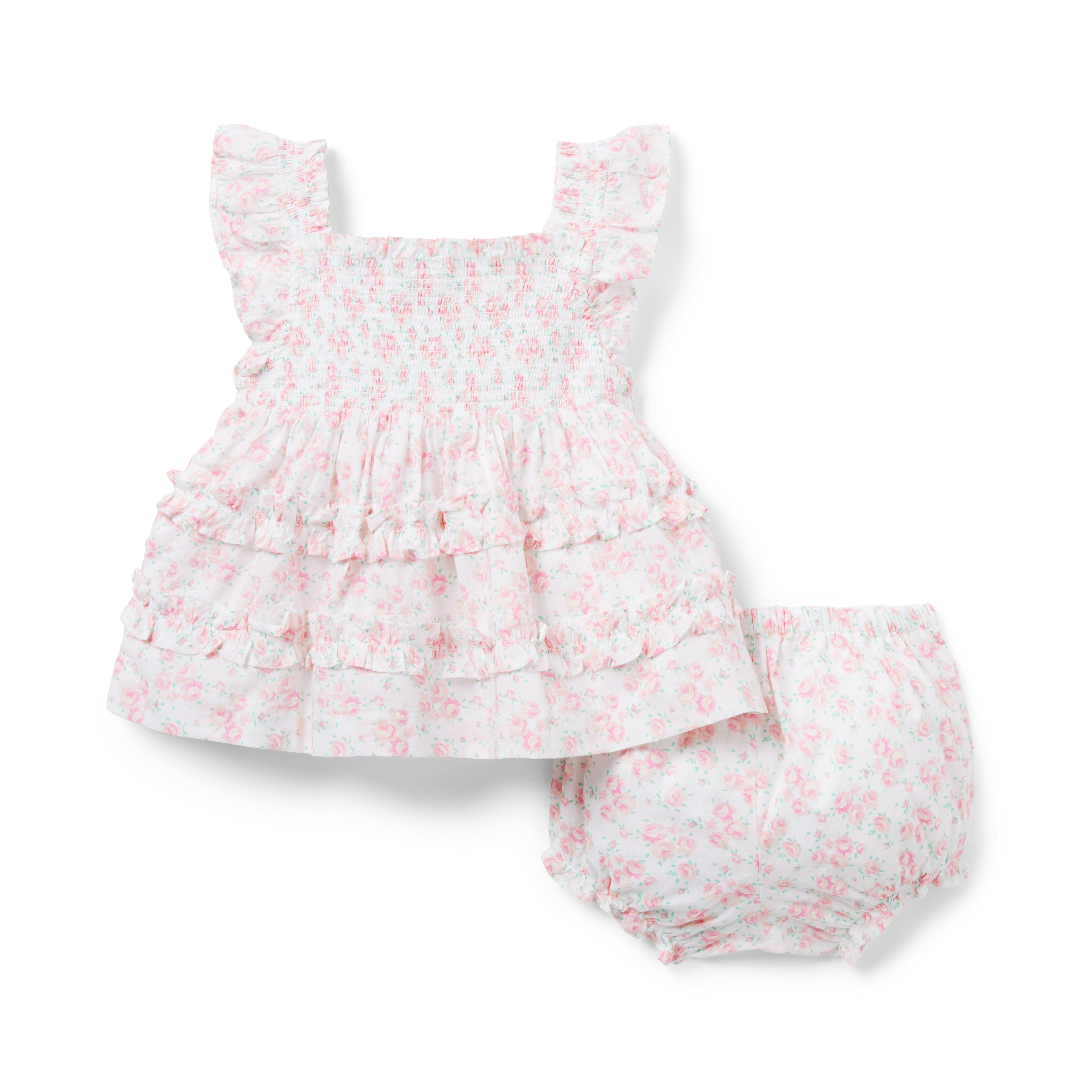 The Emily Floral Smocked Baby Set image number 1