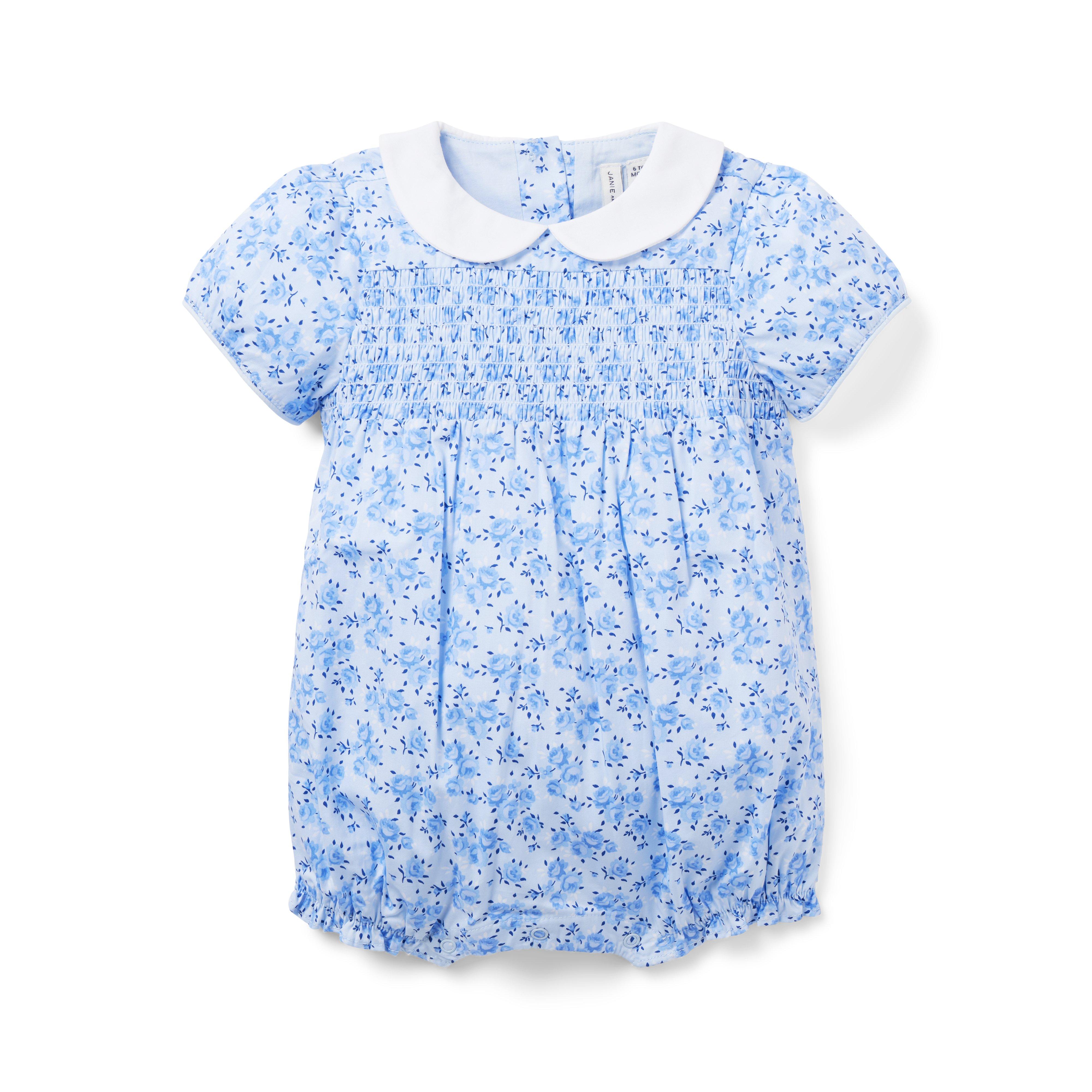 The Charlotte Floral Smocked Baby Romper