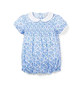 The Charlotte Floral Smocked Romper for Baby