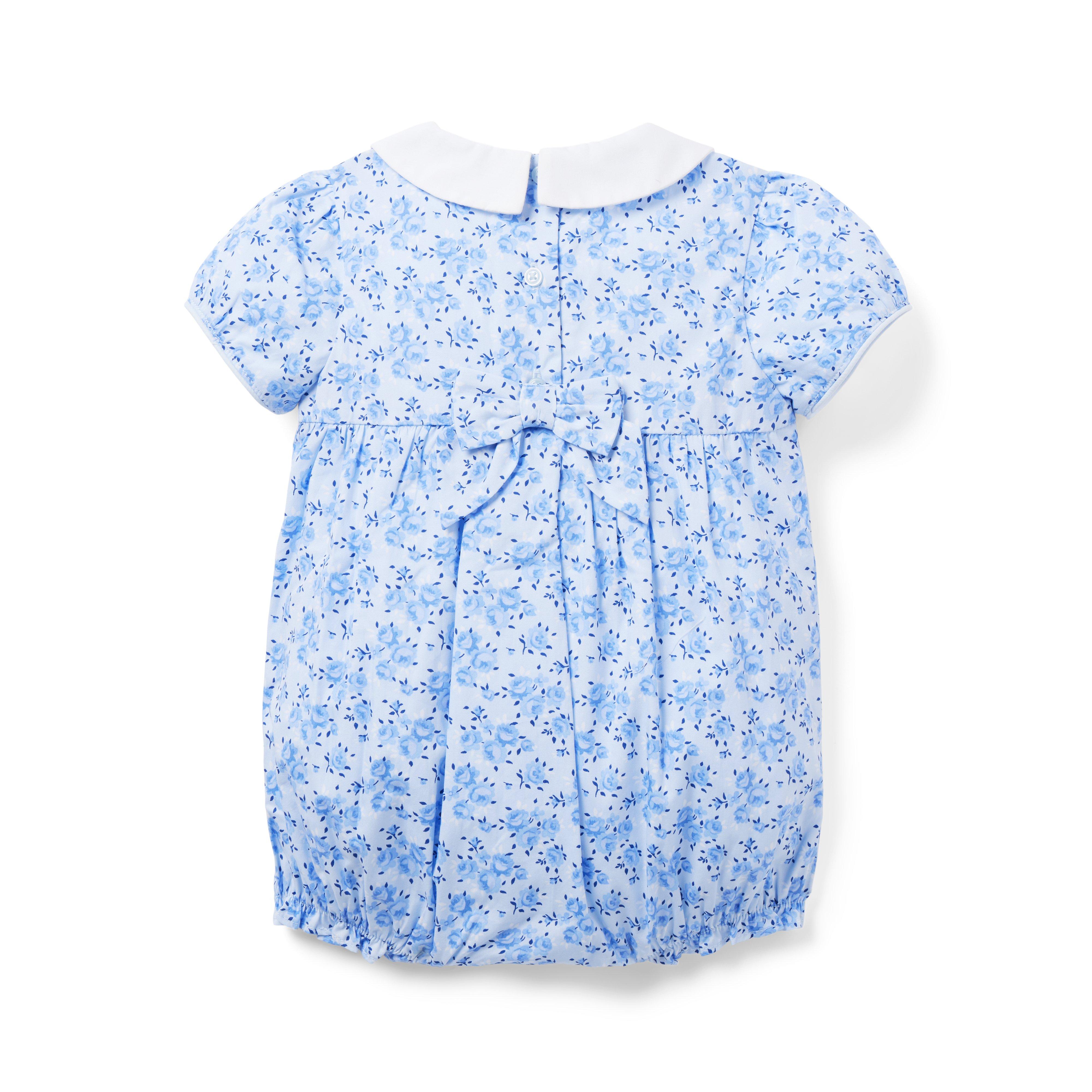 The Charlotte Floral Smocked Baby Romper image number 1