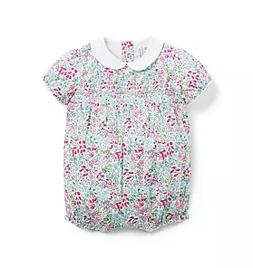 The Charlotte Floral Smocked Baby Romper