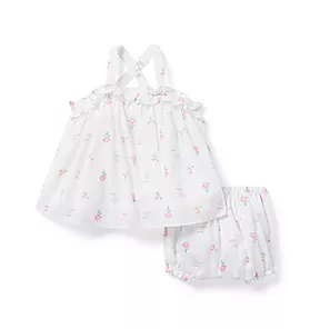 Baby Floral Ruffle Matching Set
