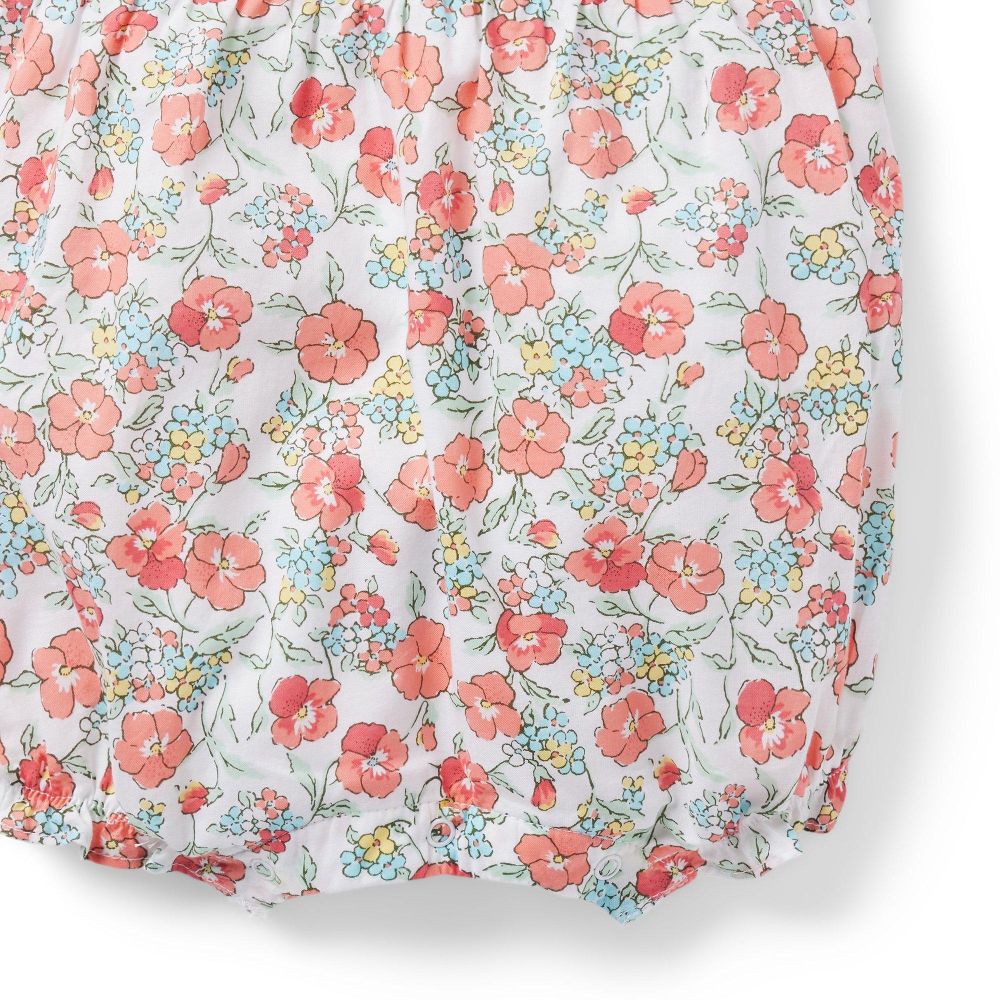 Baby Floral Ruffle Sleeve Romper image number 3