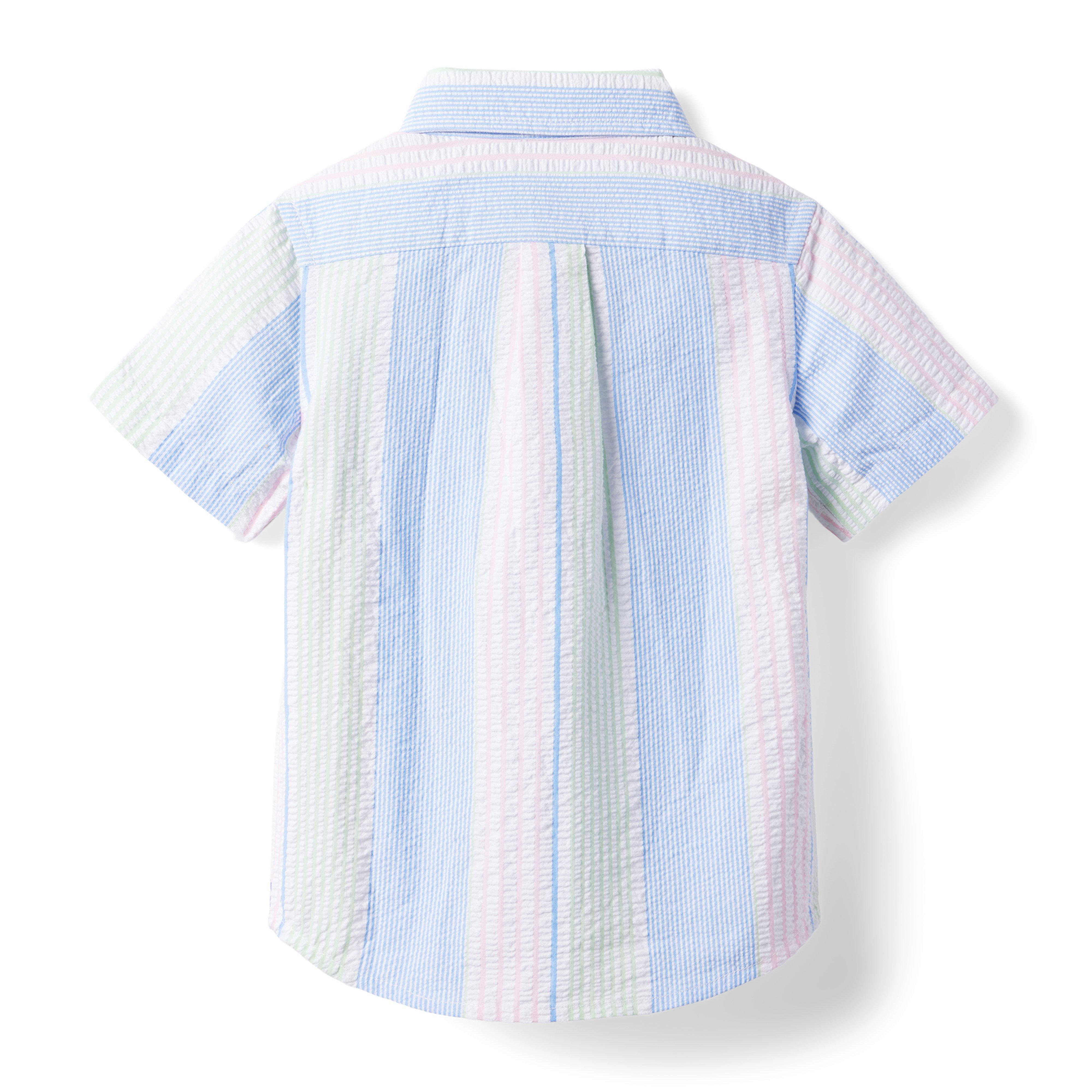 LIGHT BLUE STRIPED SEERSUCKER SHIRT – Belati Kid